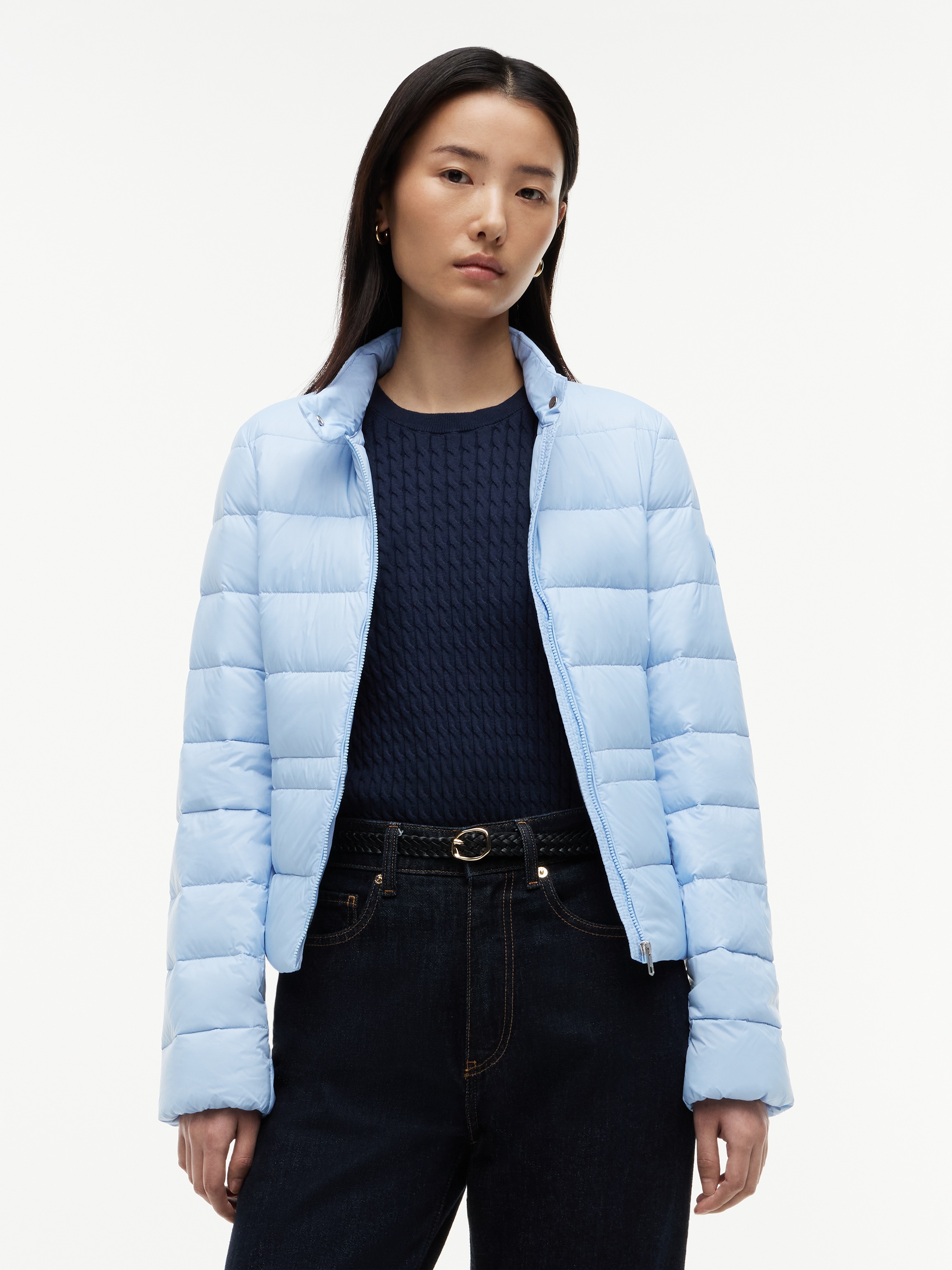 Tommy Hilfiger Daunenjacke »LW DOWN PACKABLE JACKET« ohne Kapuze aus pflegeleichter Kunstfaser, leichte Steppqualität