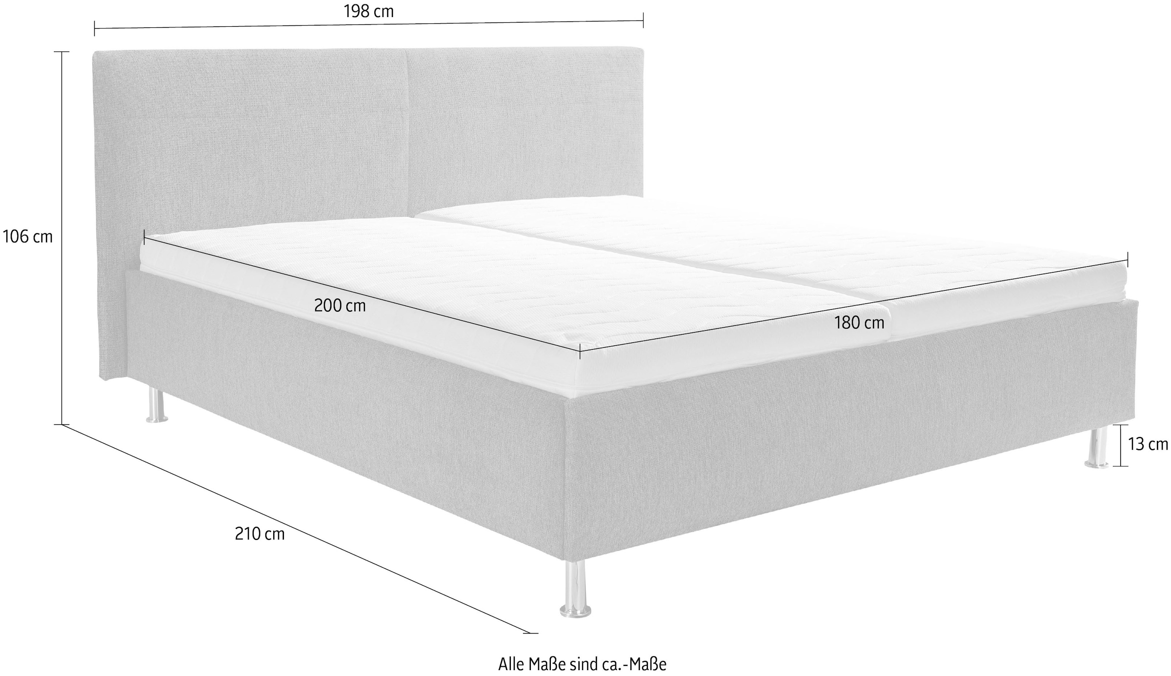 alina Lit rembourré »Steven« wahlweise mit Matratze und Lattenrost, in diversen Ausführungen