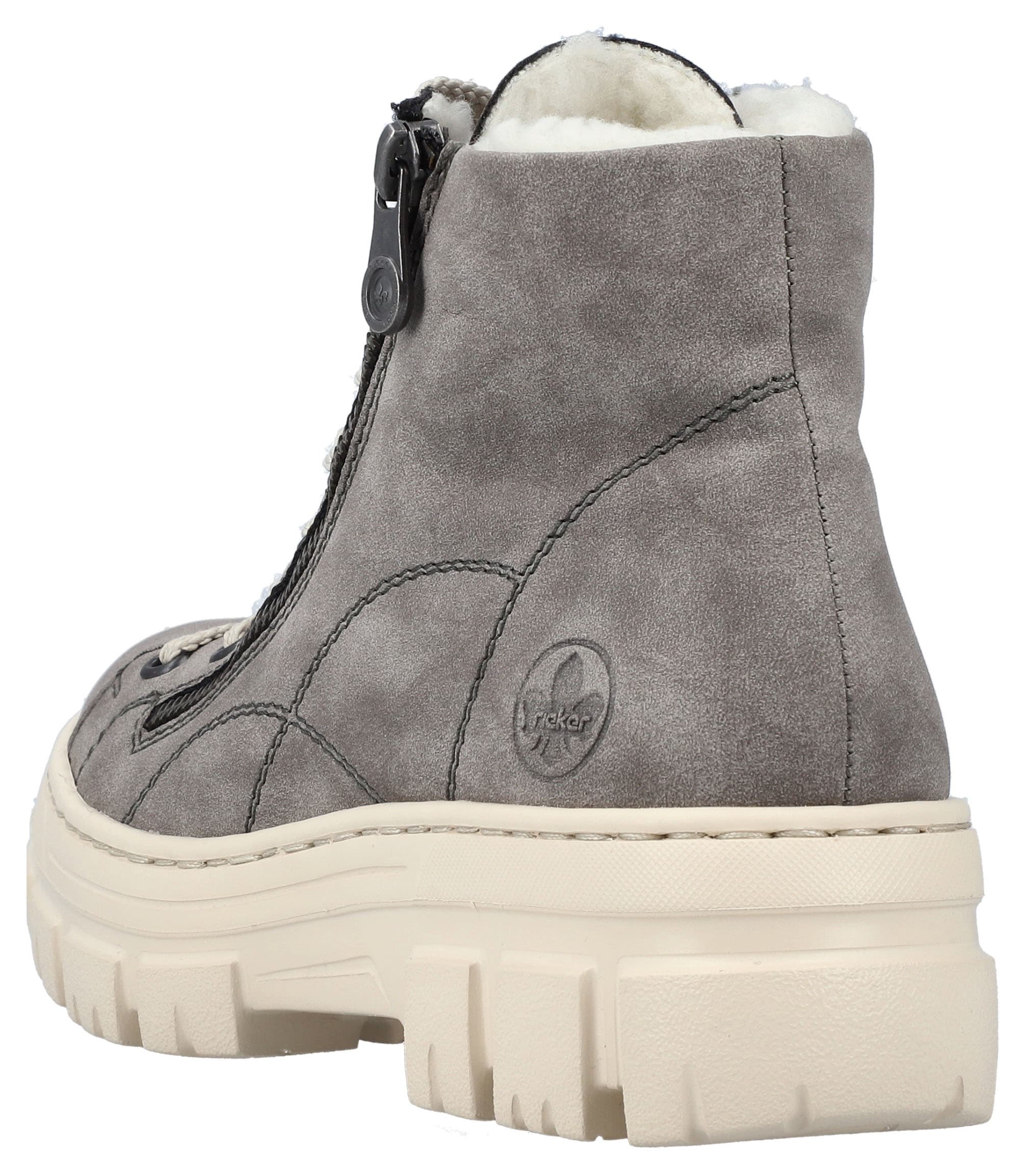 Rieker Winterboots  Plateauboots, Schnürboots mit Reissverschluss an der Aussenseite
