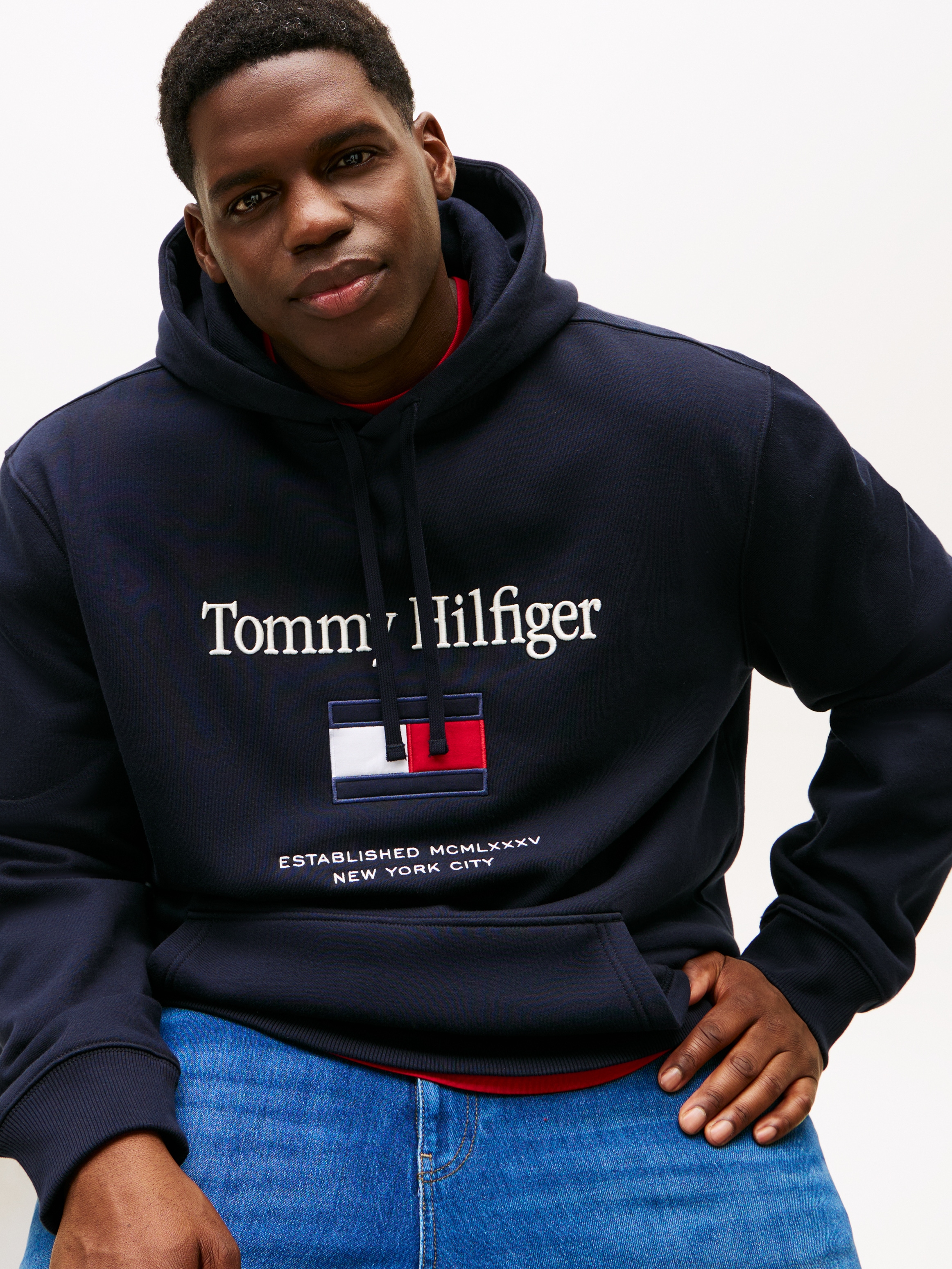 Tommy Hilfiger Big & Tall Hoodie »BT-TOMMY EMBRO FLAG«, Grosse Grössen
