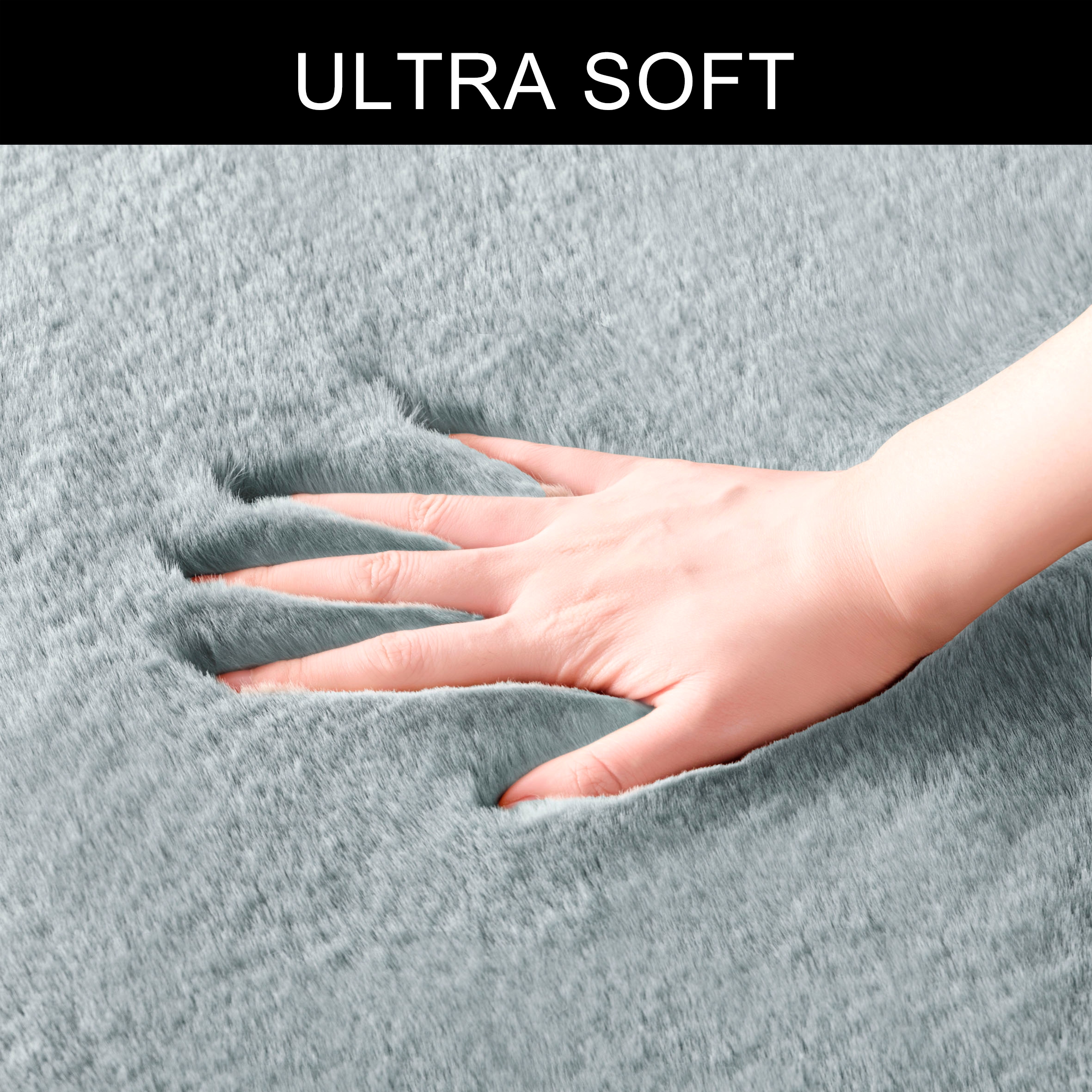 my home Badematte »Valeria, Kaninchenfell-Haptik« Höhe 20 mm rutschhemmend beschichtet fussbodenheizungsgeeignet | strapazierfähig Kunstfell, weicher Badteppich