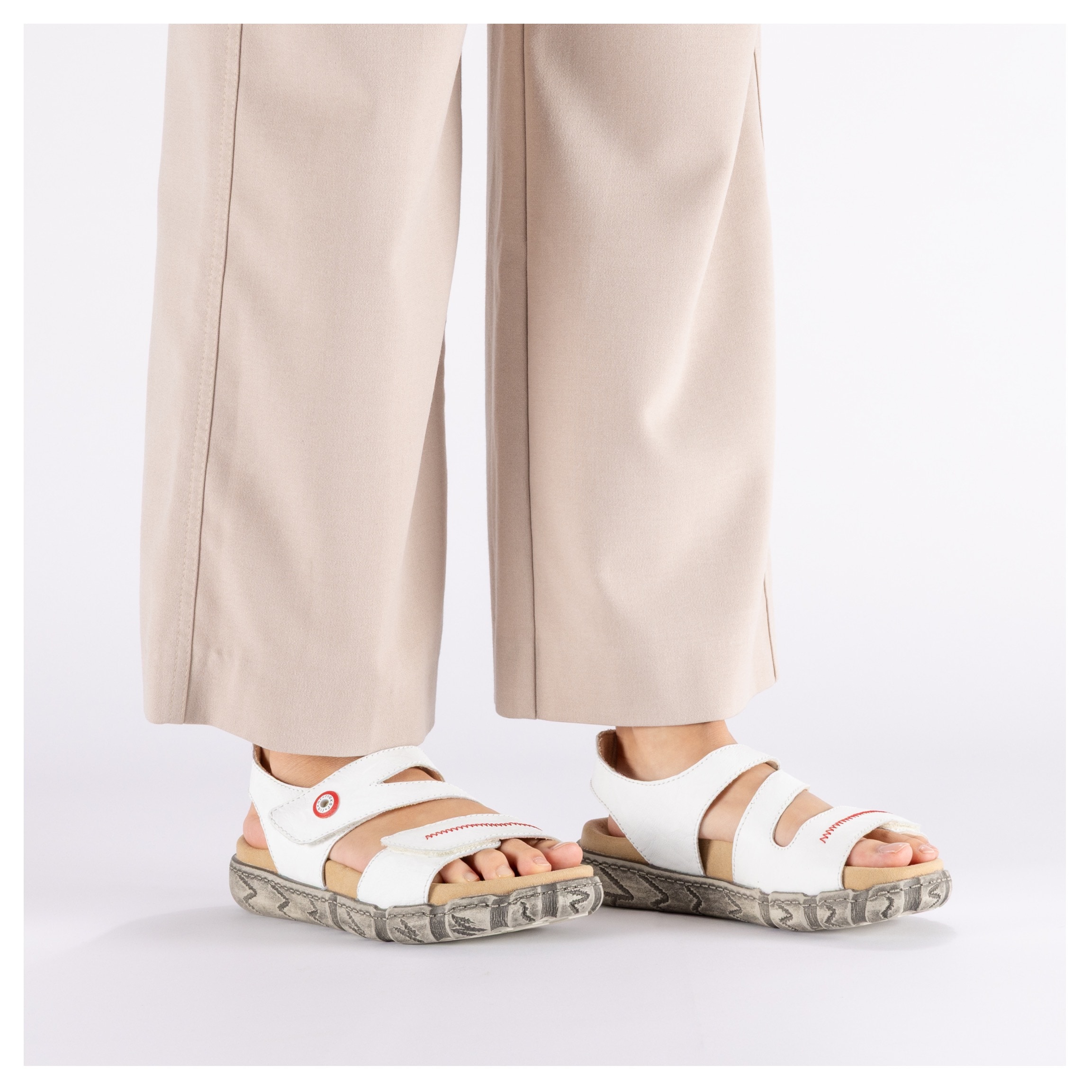 Rieker Sandale  Chaussure d'été, sandale velcro avec couture décorative