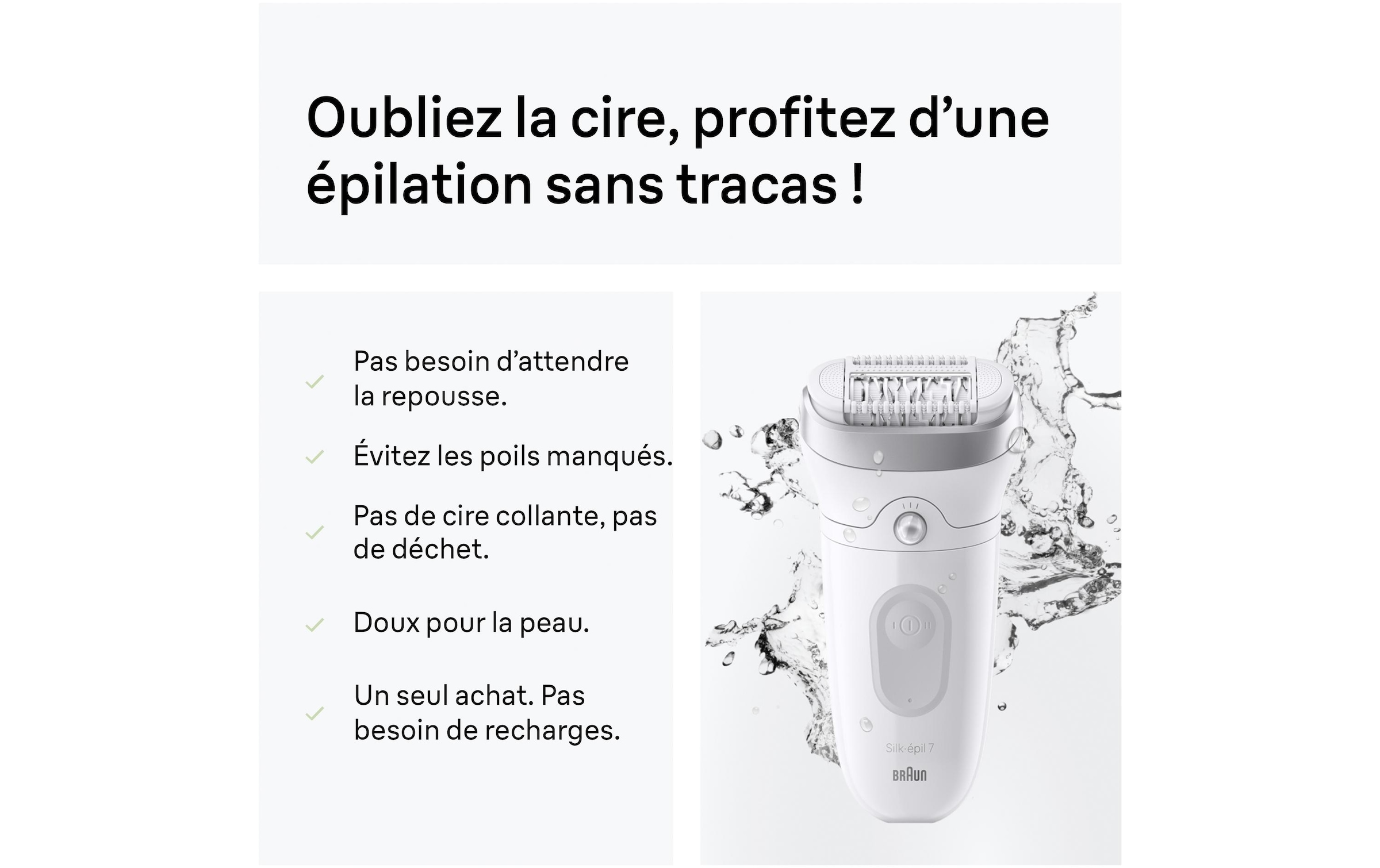 Braun Épilateur »Silk-épil 7 SE7-241« Wet & Dry, inklusive Rasieraufsatz, Trimmeraufsatz und Bikini-Trimmer