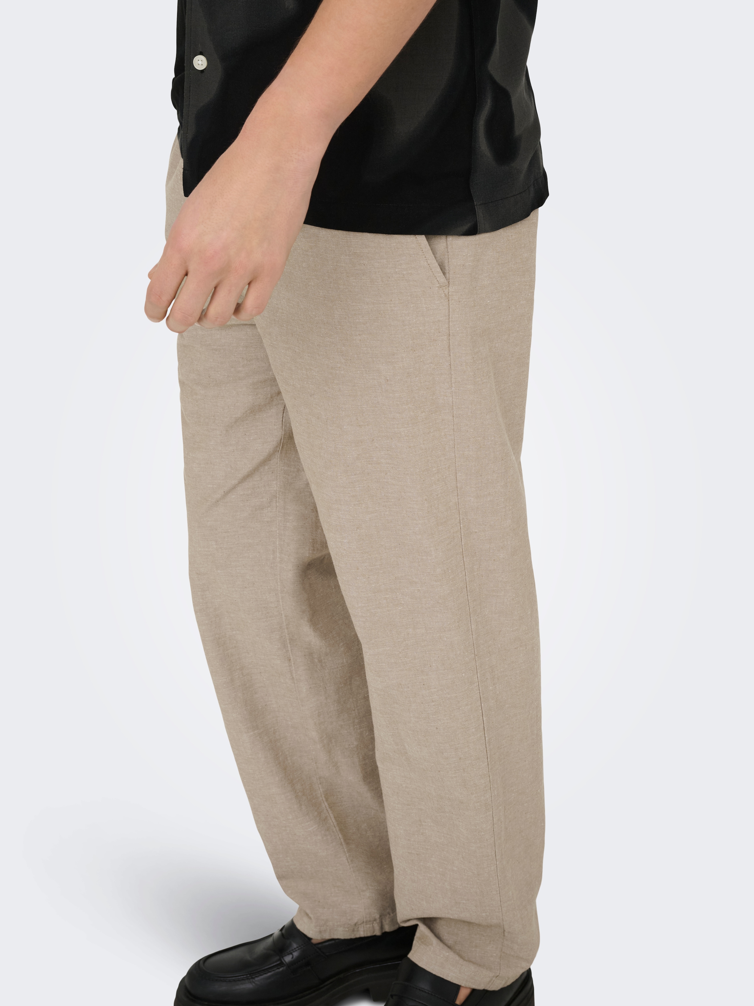 ONLY & SONS Schlupfhose »ONSSINUS LOOSE 0007 COT LIN PANT NOOS«  Baumwolle mit Leinen, locker geschnitten