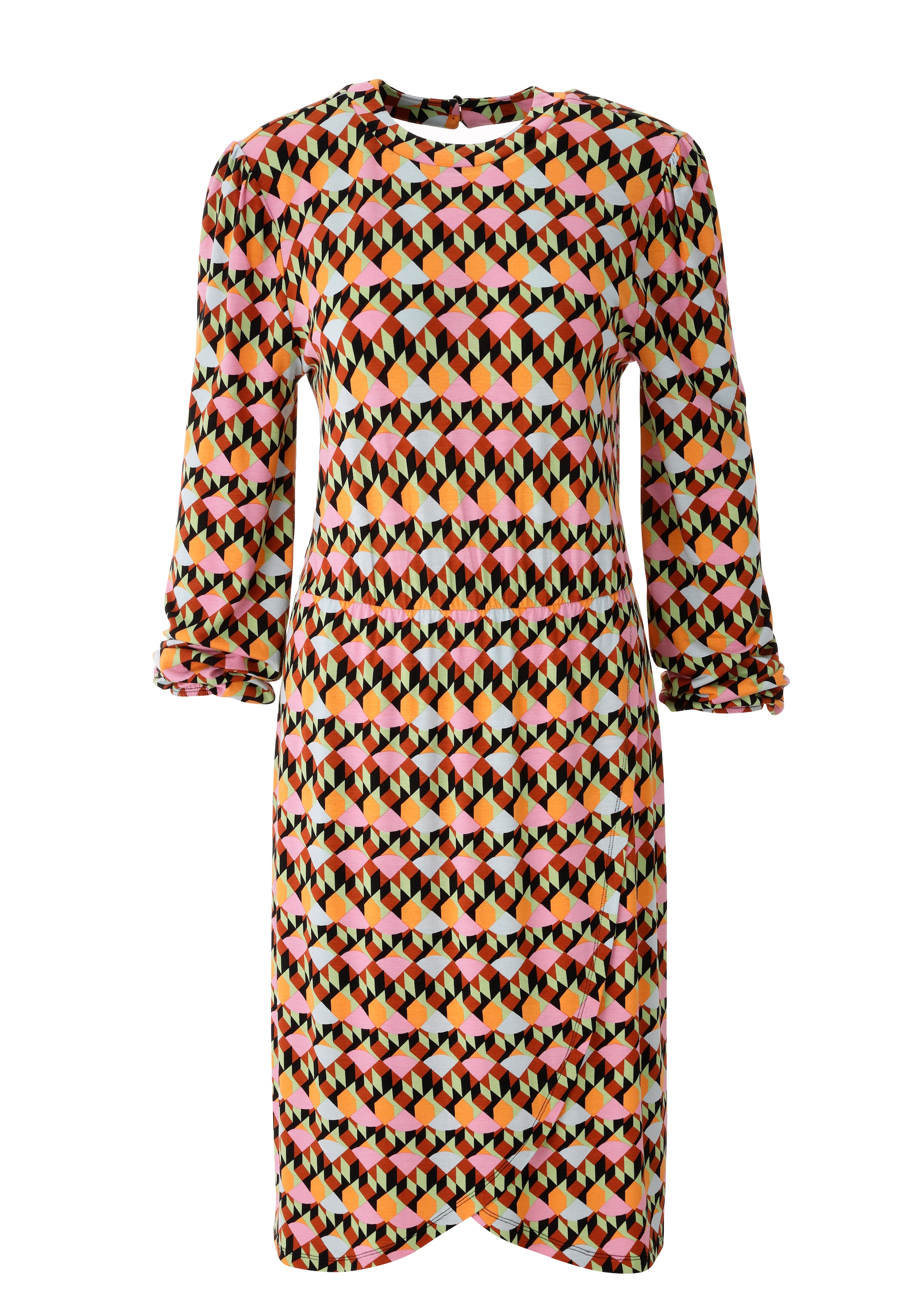 Aniston CASUAL Jerseykleid mit tiefem Rückenausschnitt in Wickeloptik - NEUE KOLLEKTION