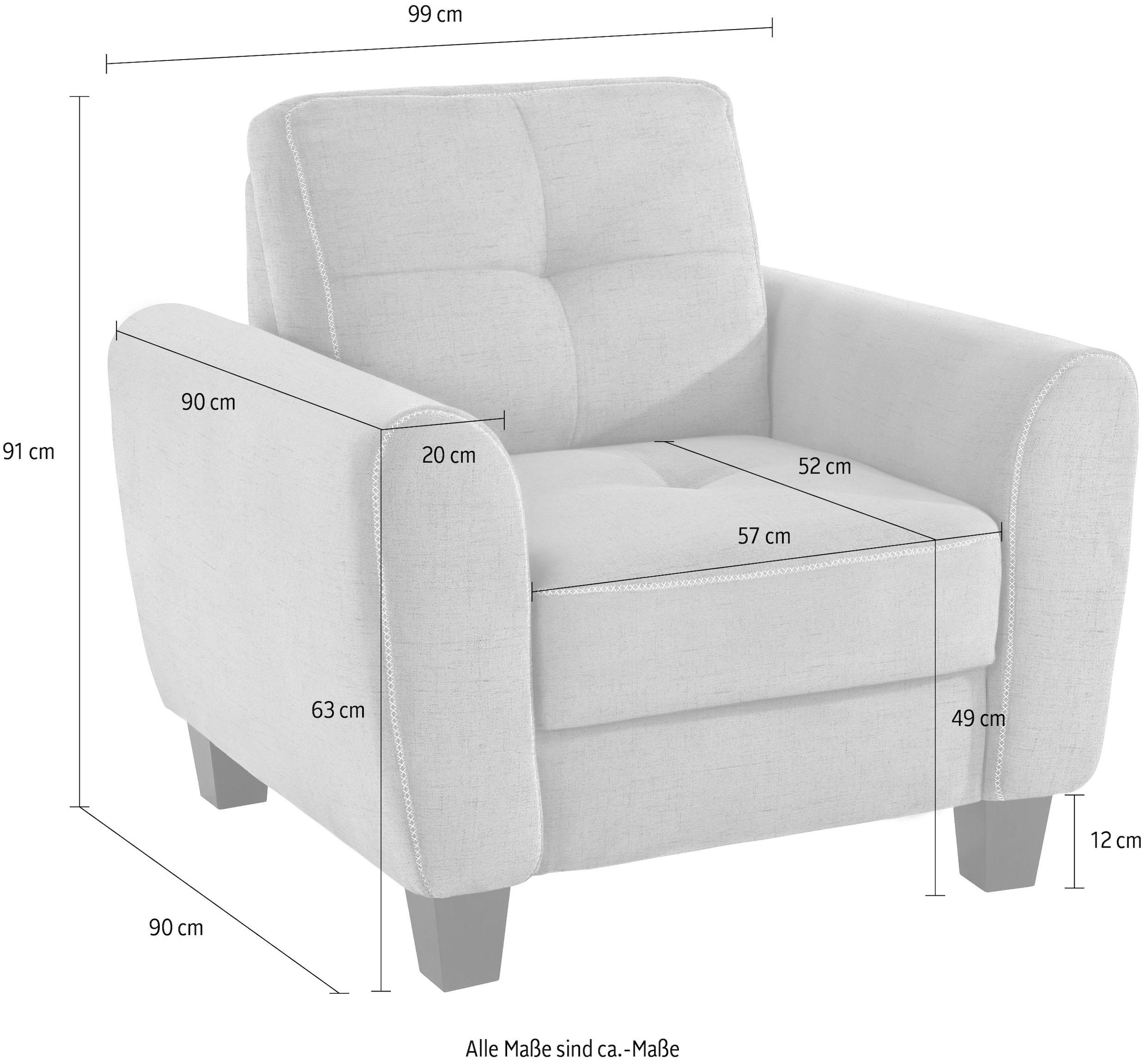 sit&more Sessel »Varese« inklusive Federkern