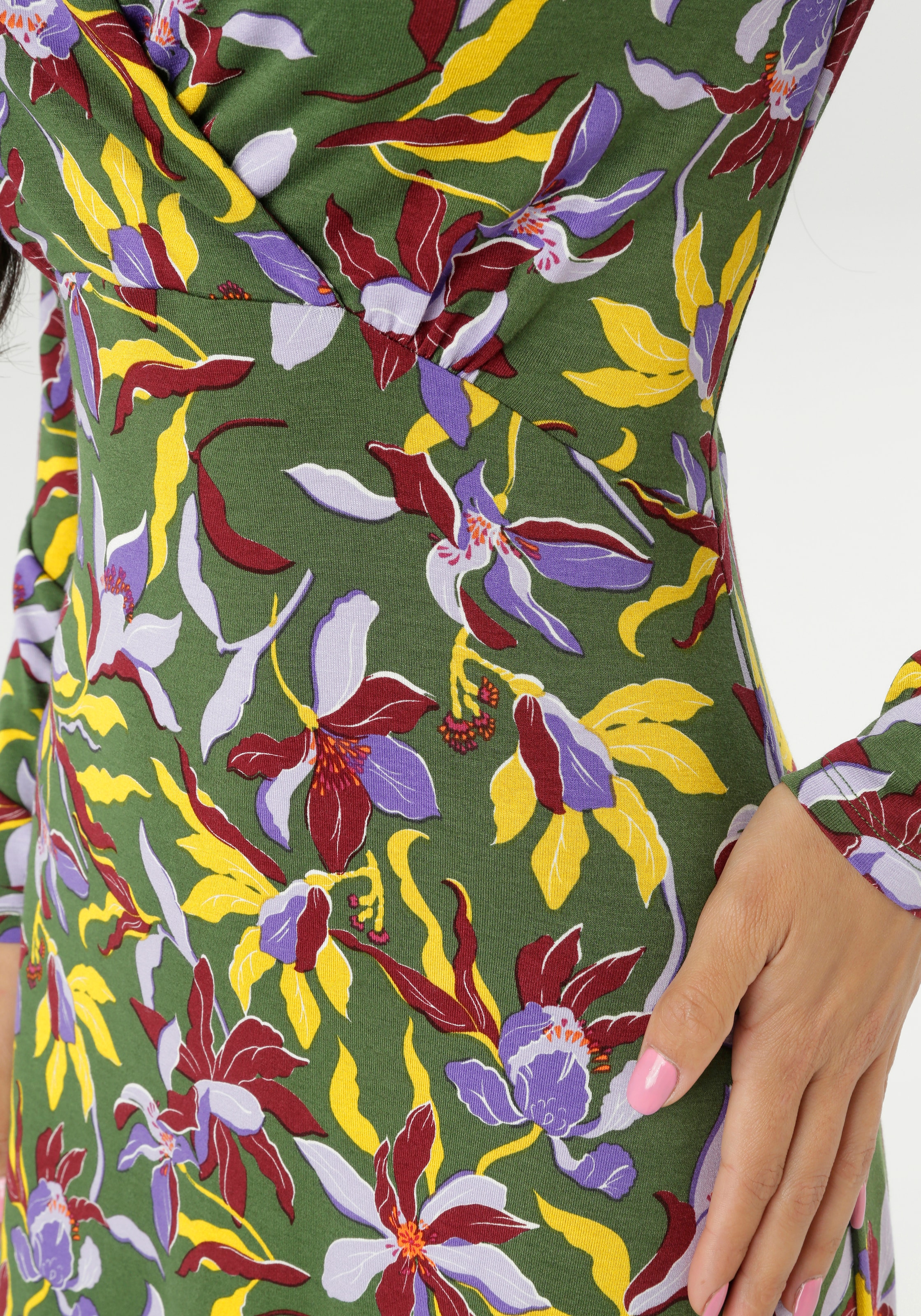 Aniston SELECTED Maxikleid mit V-Ausschnitt in Wickeloptik und Unterbrustnaht - NEUE KOLLEKTION