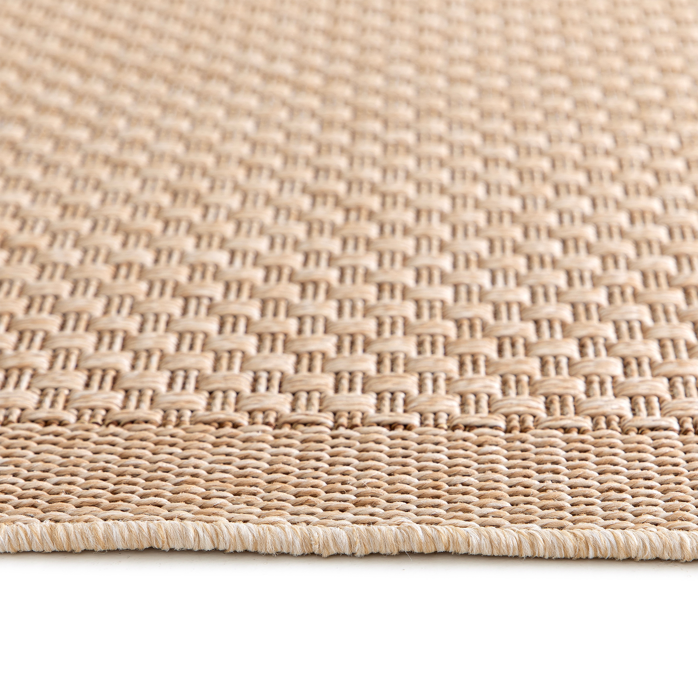 GOODproduct Tapis »Arona, Sisal-Optik mit Bordüre, auch für Balkon und Terrasse« Rectangulaire 7 mm Höhe In- und Outdoor geeignet, Wetterfest & UV-beständig