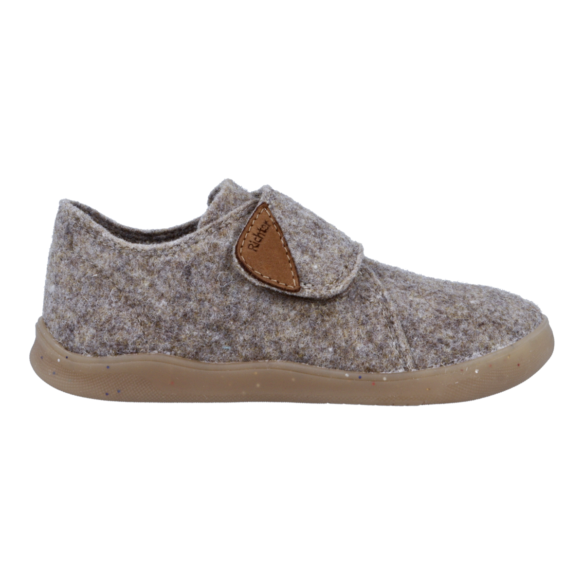 Richter Chaussures pieds nus »Fun (Felt)«  Hausschuh mit Kontrastbesatz, Grössenschablone zum Download