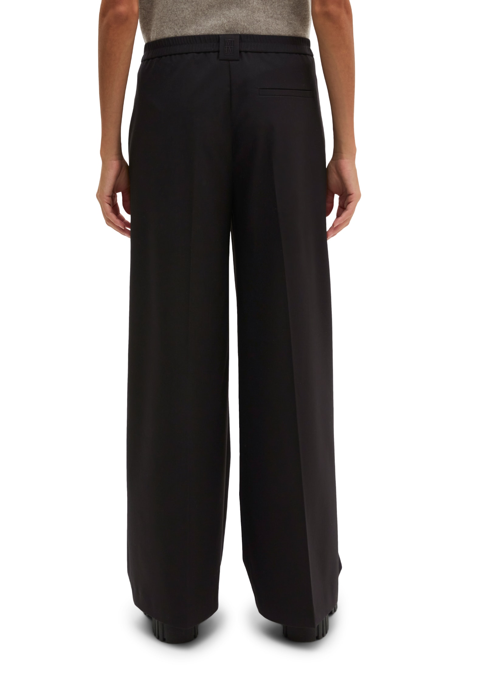 Marc O'Polo Stoffhose »MARGO WIDE«  in Woll-Optik, Wide Fit