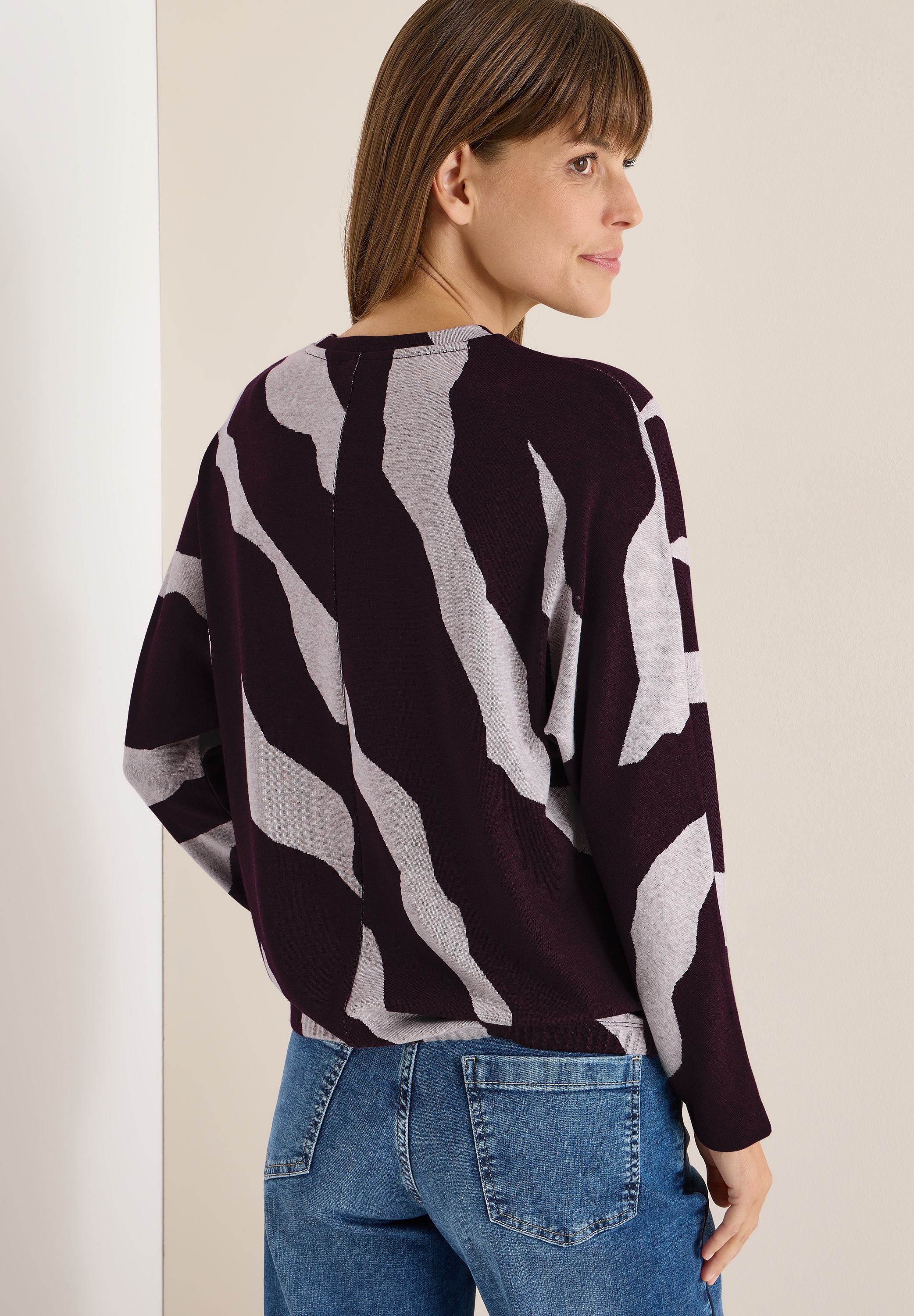 Cecil Pull à col rond mit grafischem Allover-Print