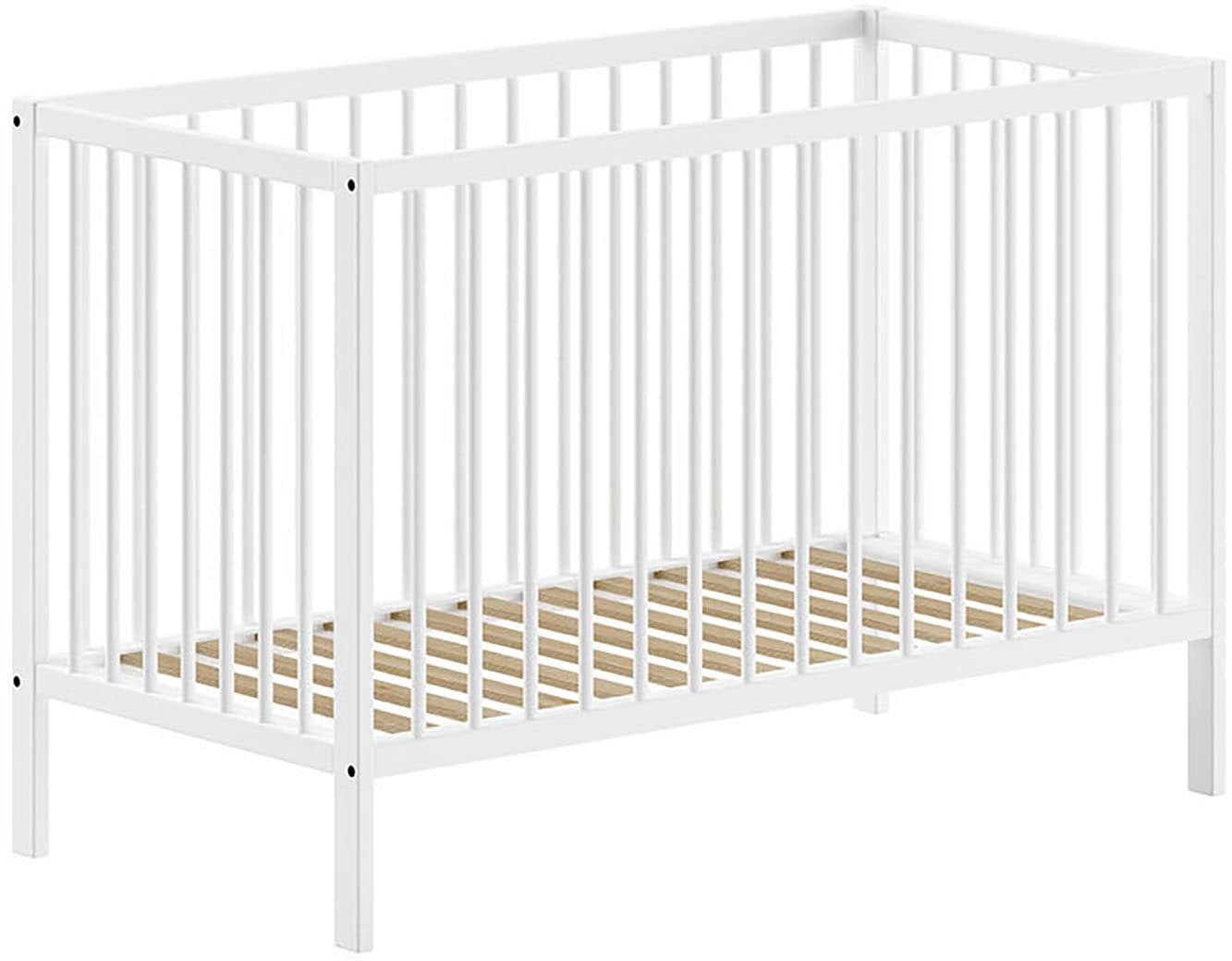 Vipack Babybett »Dino 60/120 cm mit 3-fach verstellbarem Lattenrost, stabile Bauweise« Gitterbett aus massiver Buche, wahlweise in 3 Farben