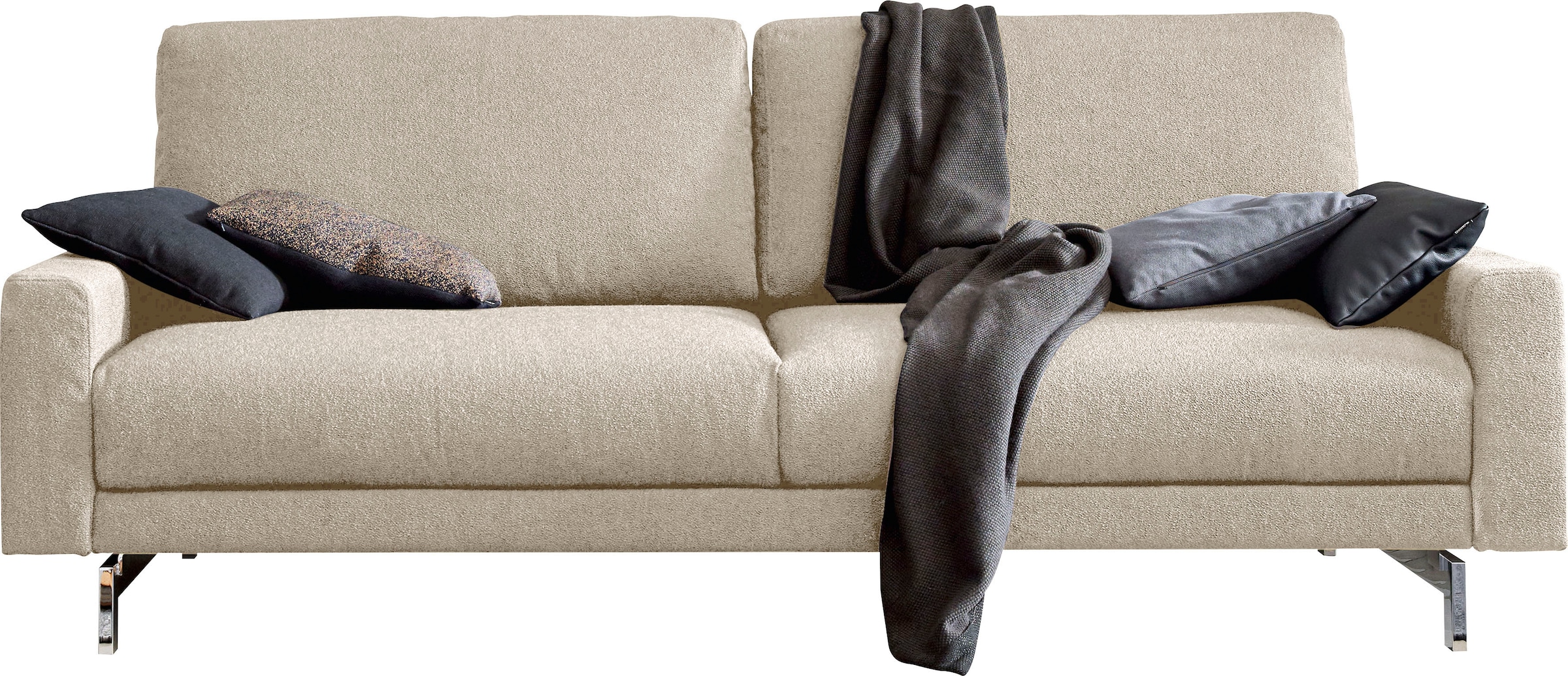 Creation BY ROLF BENZ 2-places »CR.450, Designsofa, Loungesofa, bequem und elegant« accoudoir bas, pieds chromés brillants, largeur 164 cm