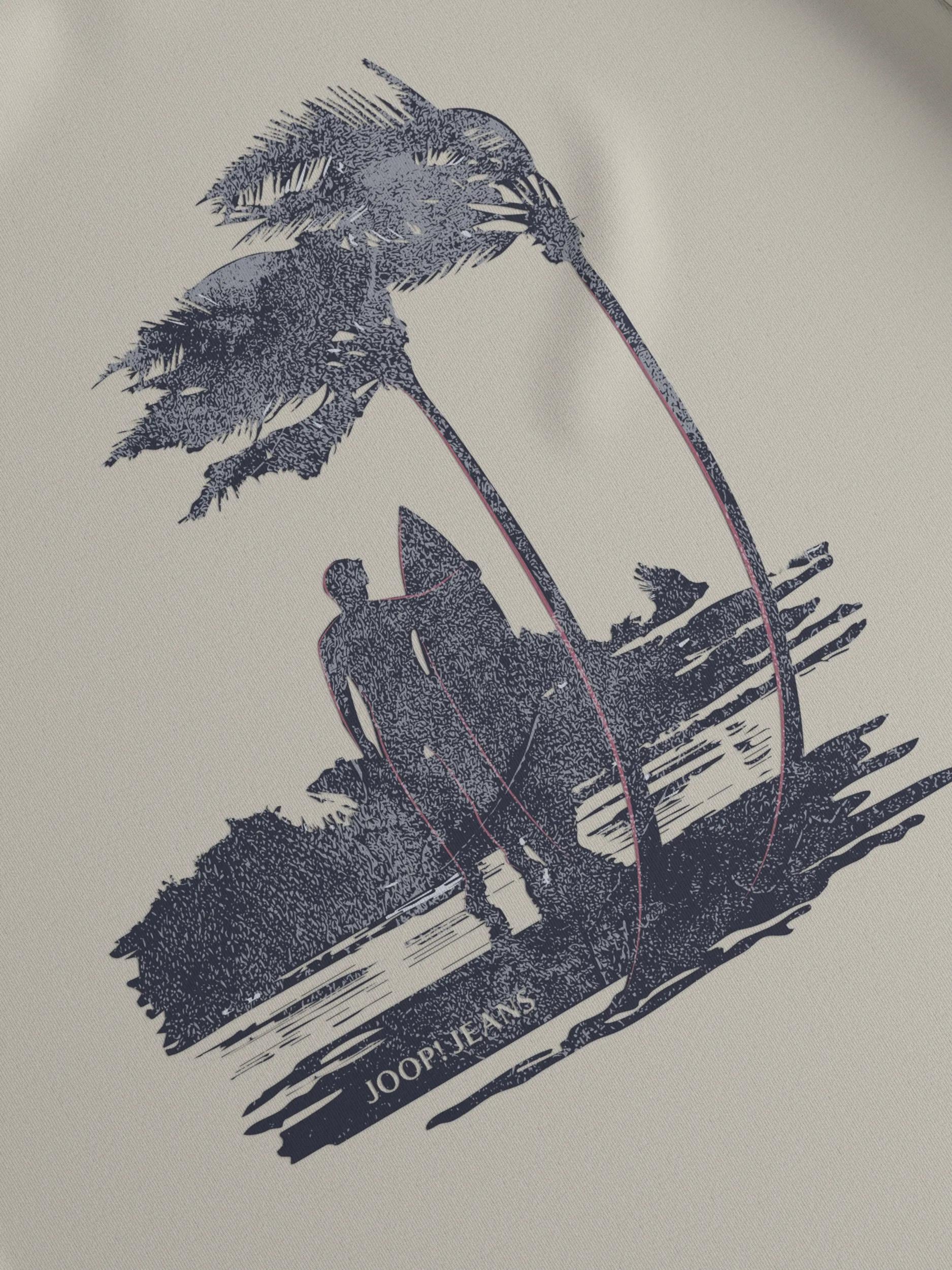 Joop Jeans T-shirt »Lanakila« Kontrastfarbener Print