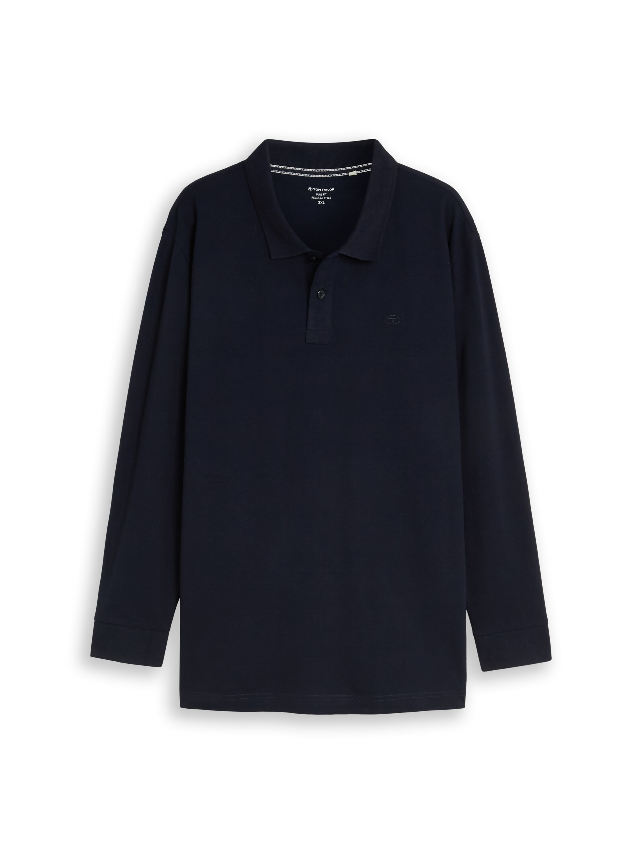 TOM TAILOR PLUS Langarm-Poloshirt Extra lang / Grosse Grössen