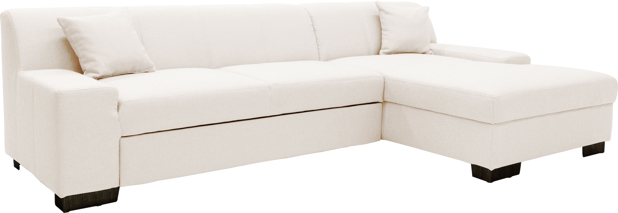 GOODproduct Canapé d'angle »Faxxe 268 x 153 cm, auch mit Schlaffunktion« en tissu d'ameublement doux et facile d'entretien, forme en L,