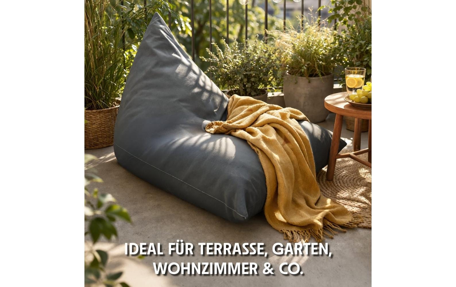 Urbanara Sitzsack »Basic-Outdoor Triangle, 300 l«