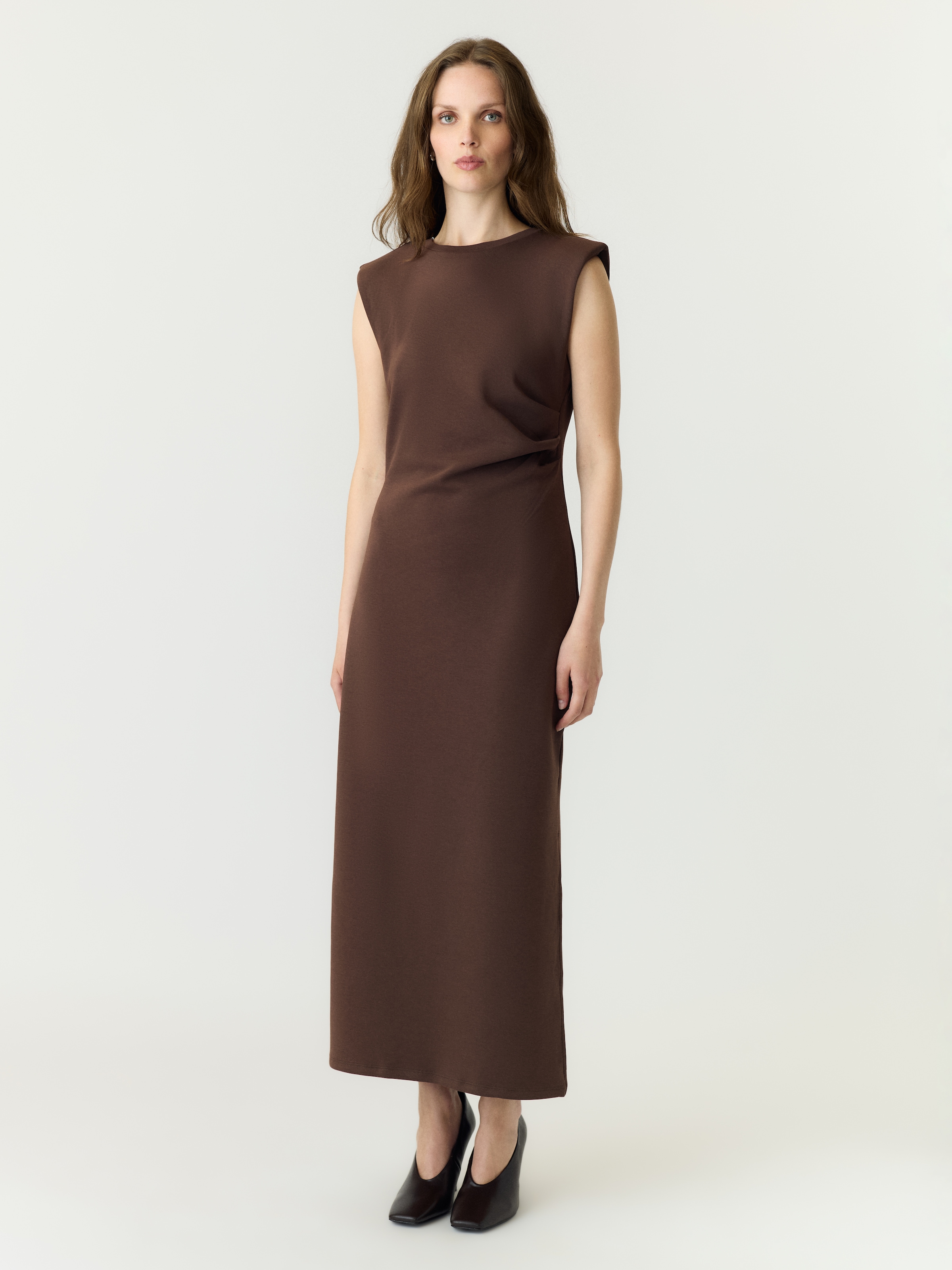 Y.A.S Maxi robe »YASPINA SL LONG DRESS NOOS« Mélange coton avec stretch