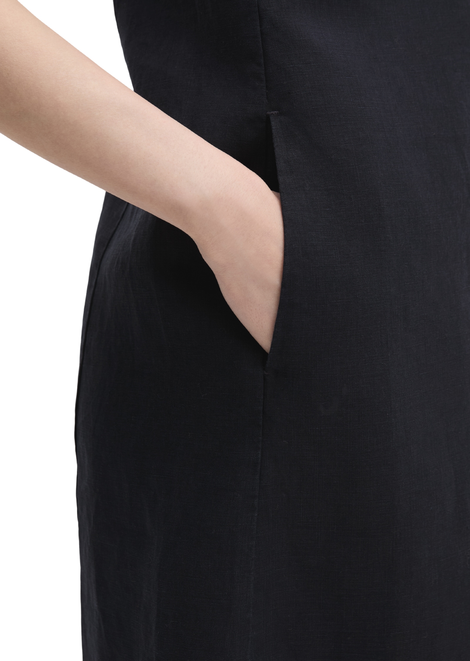 Marc O'Polo Robe fourreau Poches dans les coutures latérales shaped fit mit Eingrifftaschen, aus Leinen