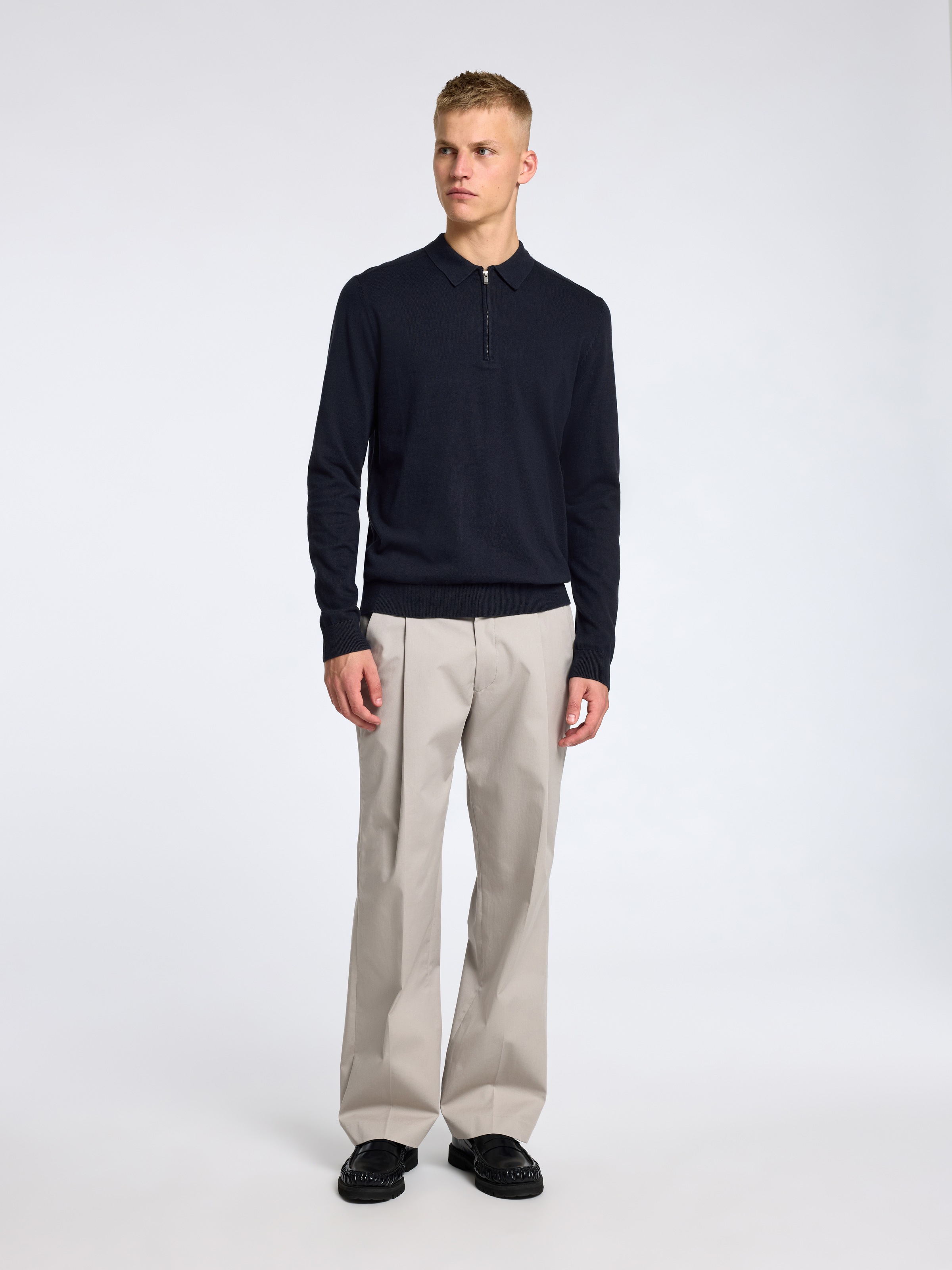 SELECTED Pull à col polo »SLHBERG LS HALF ZIP POLO NOOS«