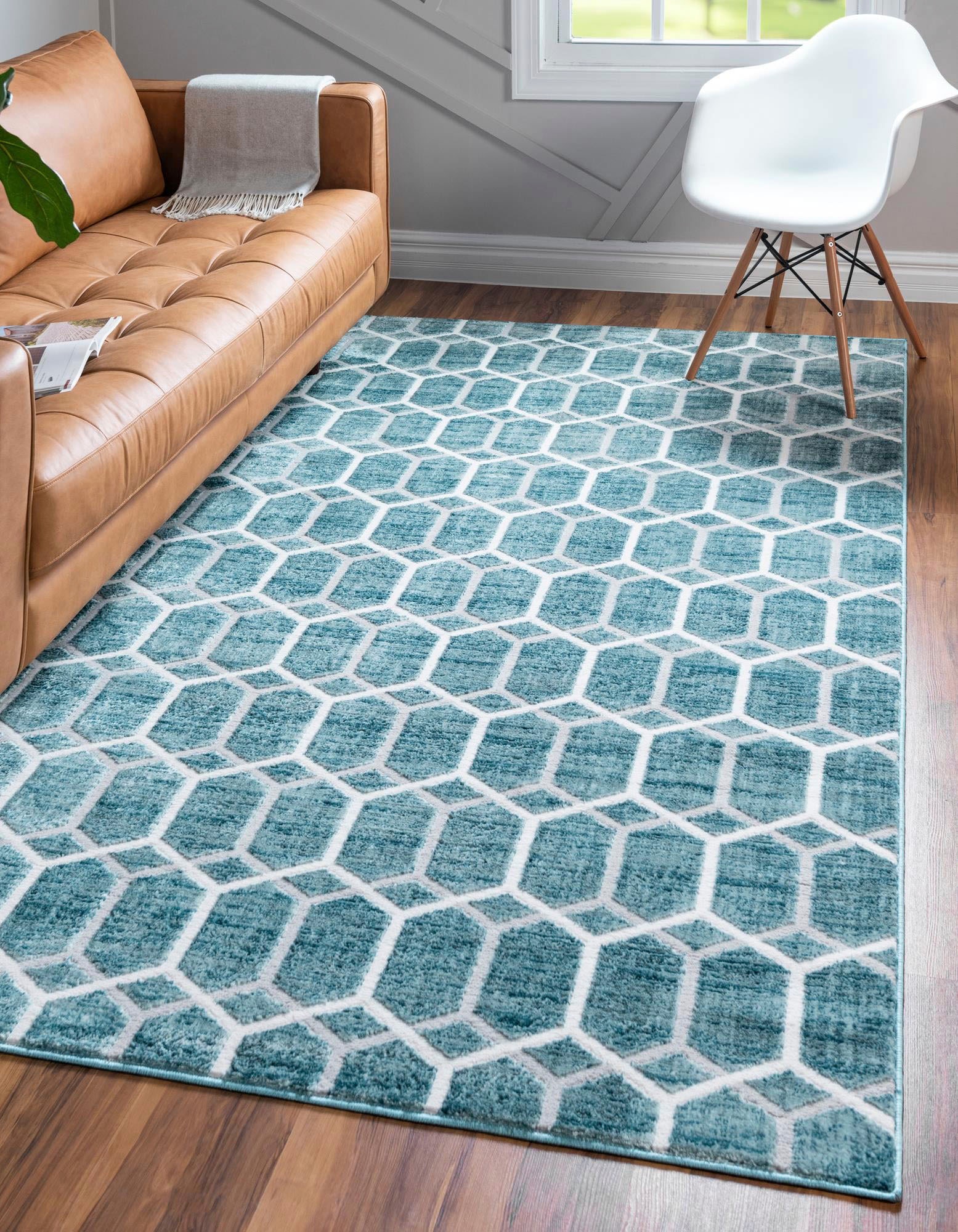 Myflair Möbel & Accessoires Teppich »Titan Trellis, LAGERRÄUMUNG!« rechteckig 13 mm Höhe Kurzflor, gewebt, modernes geometrisches Design