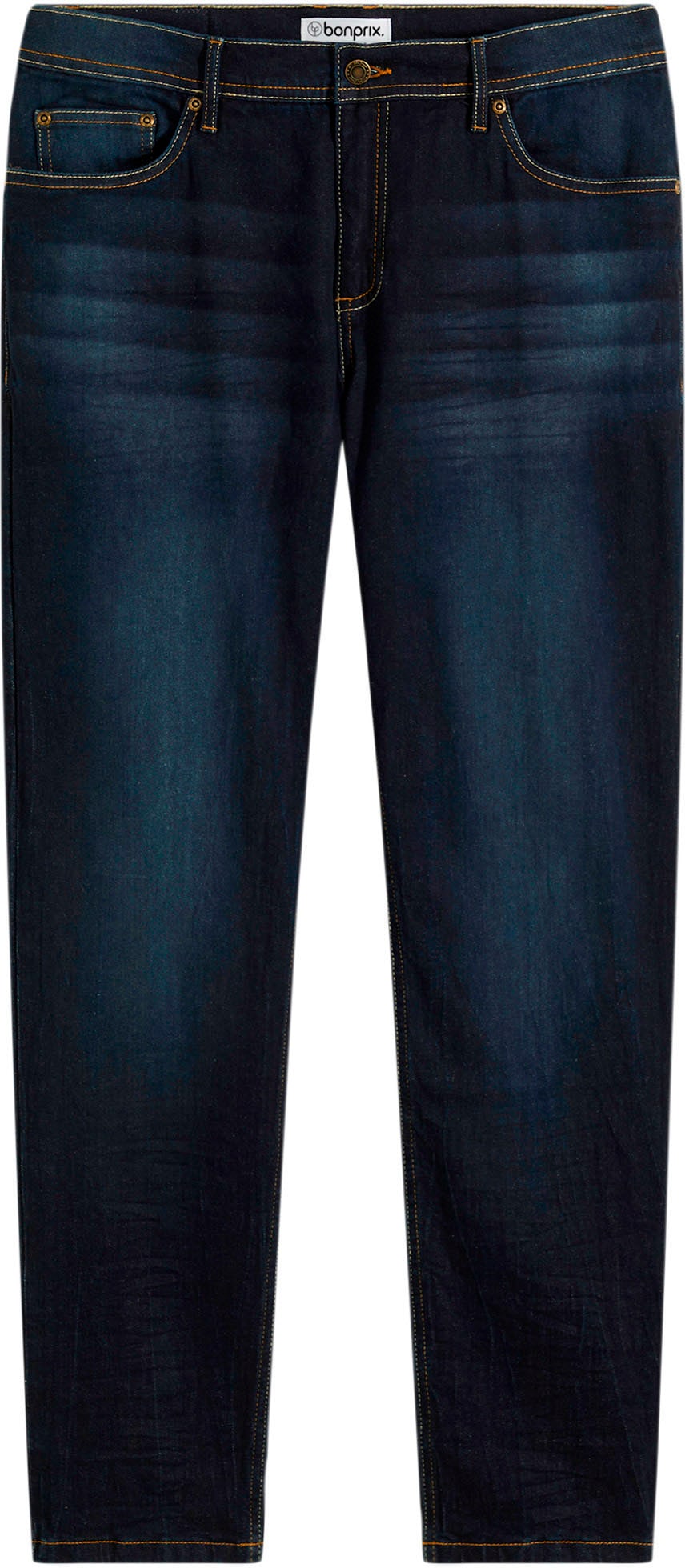 bonprix Jeans slim »Slim Fit Stretch-Jeans, Tapered« Tapered Schnittverlauf, mit Stretch-Anteil
