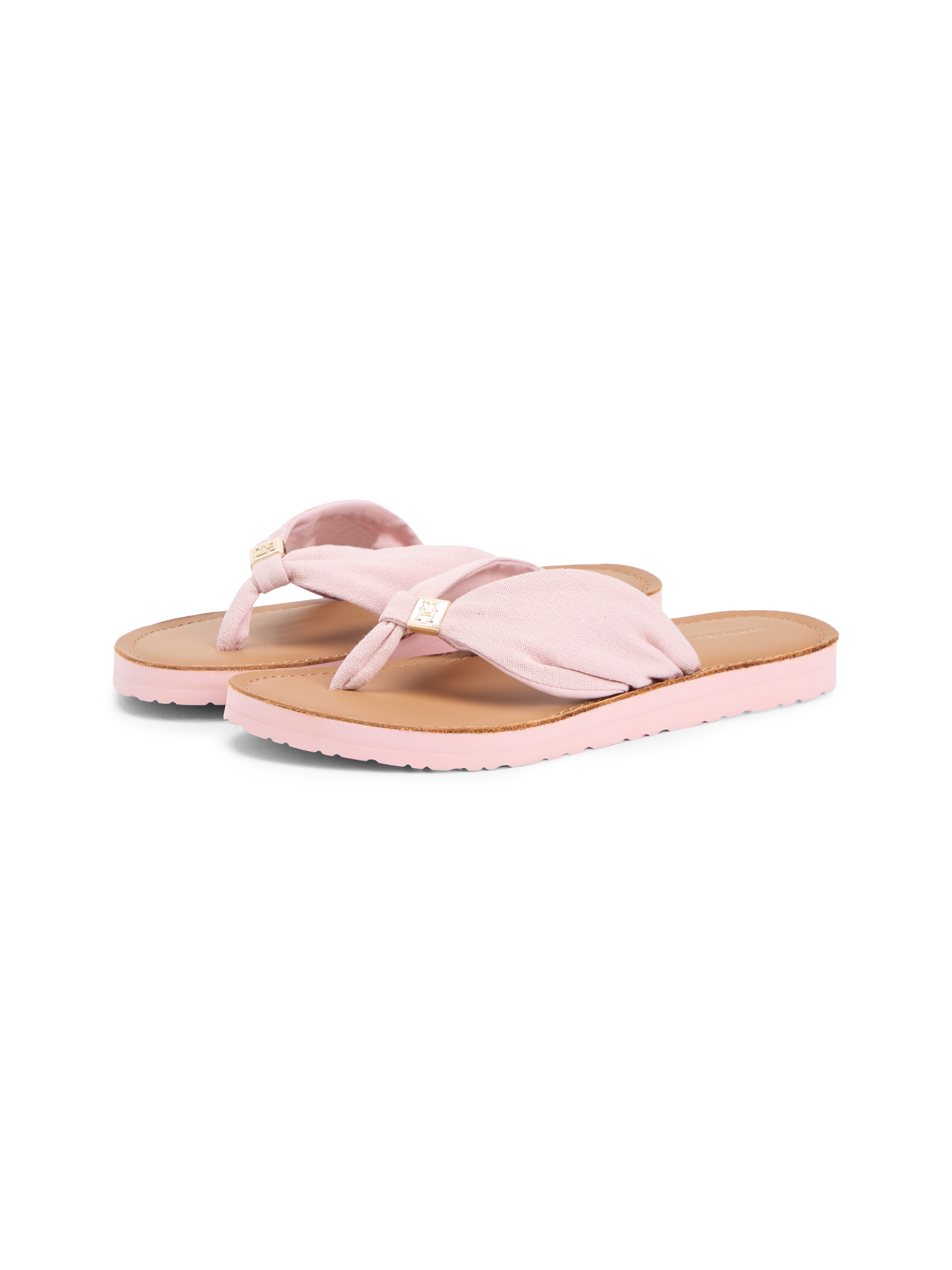 Tommy Hilfiger Séparateur d'orteils »TH LTR FOOTBED SUMMER SANDAL«  Chaussure d'été, chaussure de plage, Dianette, plate avec emblème logo