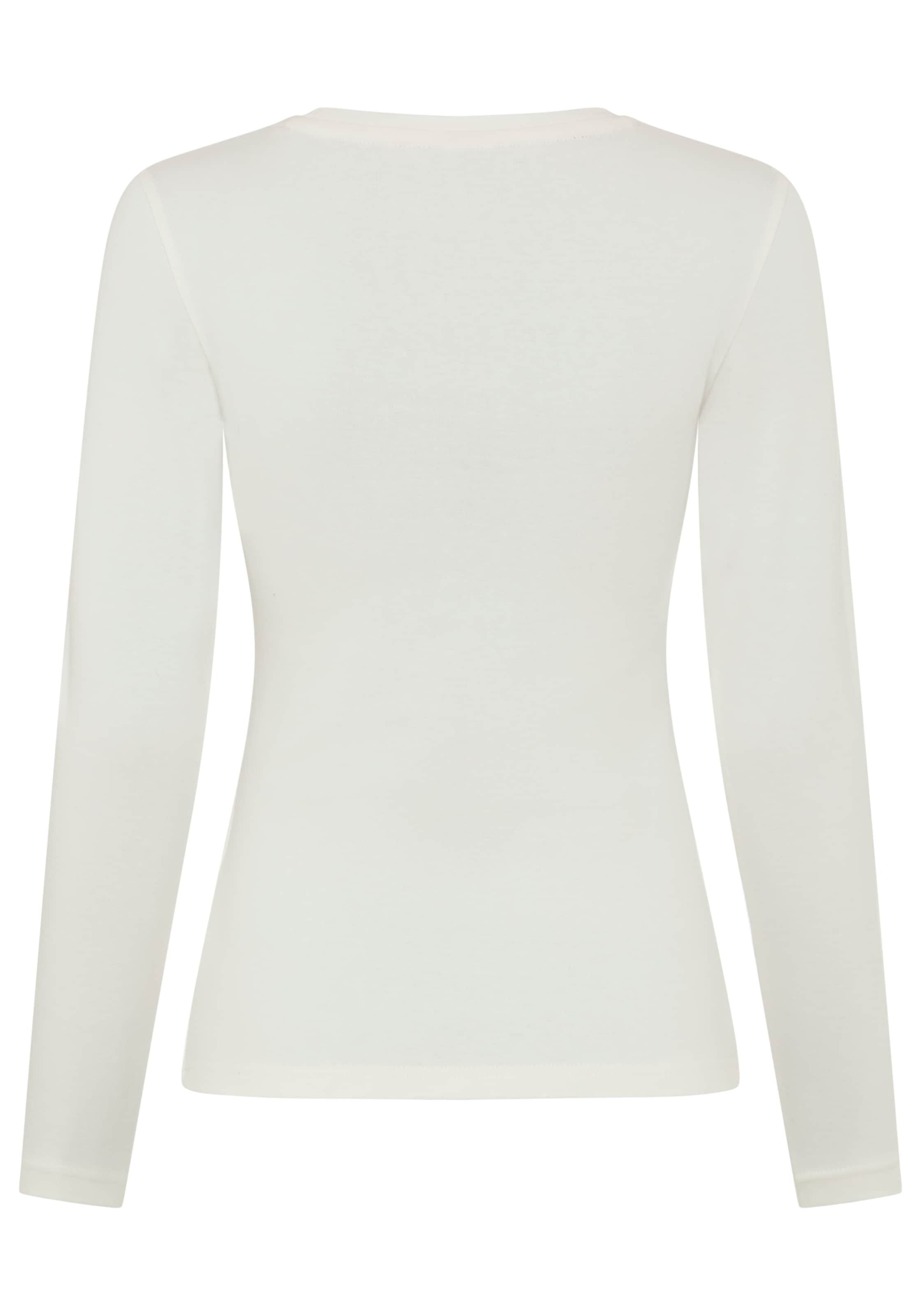 KangaROOS Langarmshirt mit Rundhalsausschnitt, hüftlange Form, Basic schmale Passform