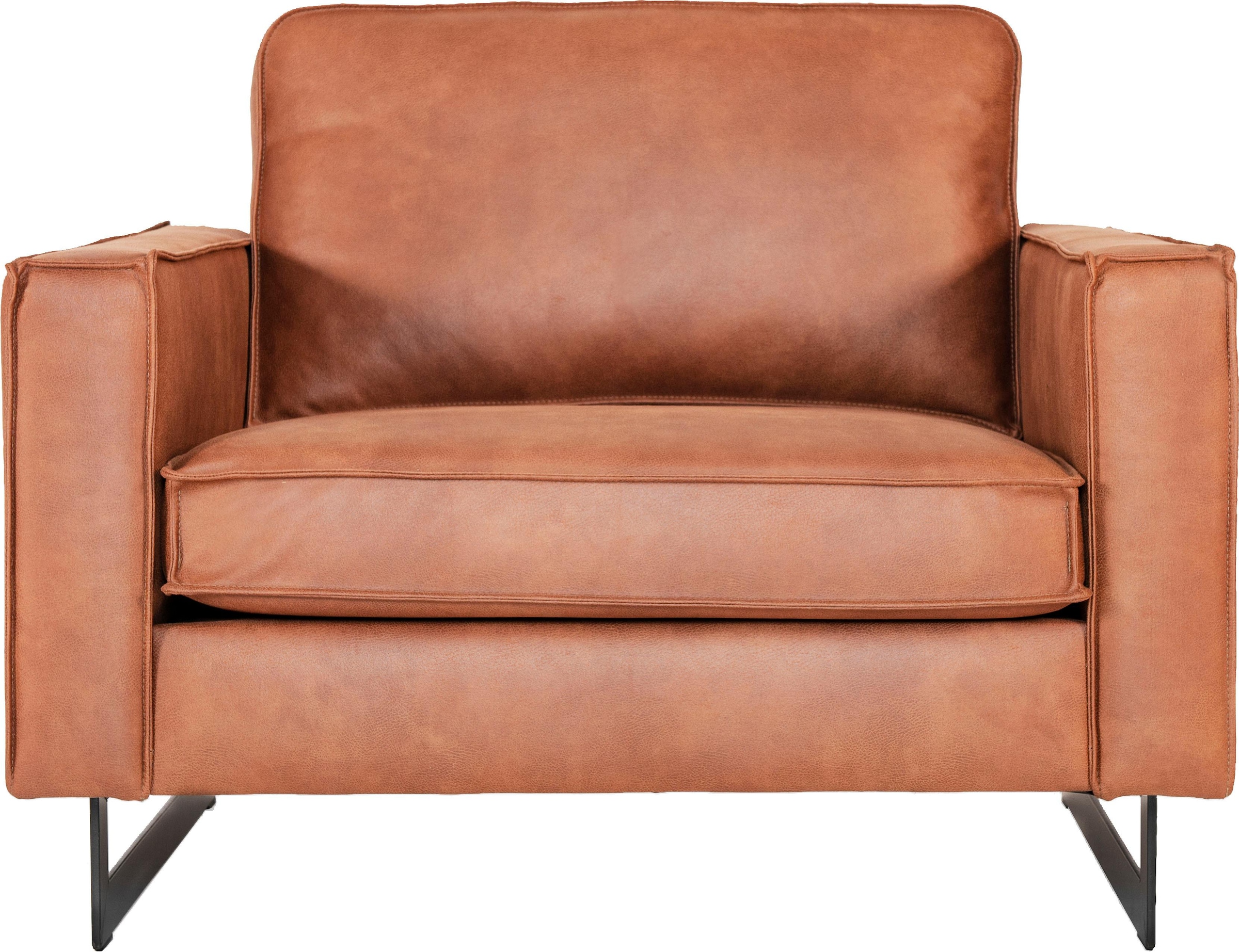 Home affaire Loveseat »Pinto 105 cm, Cord, Chenille, Lederoptik« mit Keder, Metallfüssen und auch in Cord Bezug erhältlich