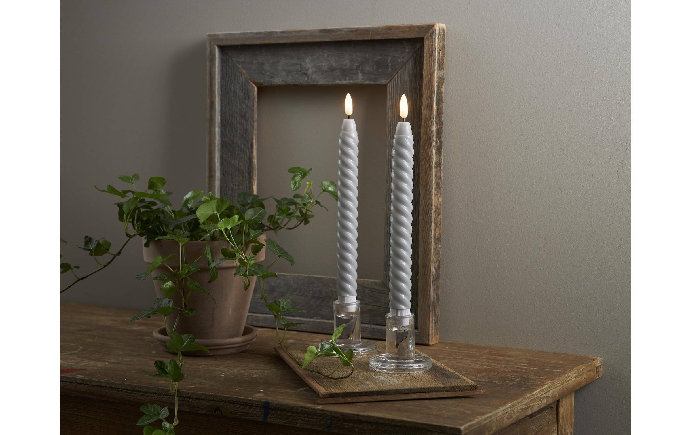   LED-Kerze »Star Trading LED-Stabkerzen Set Flamme Swirl, 2 Stk«