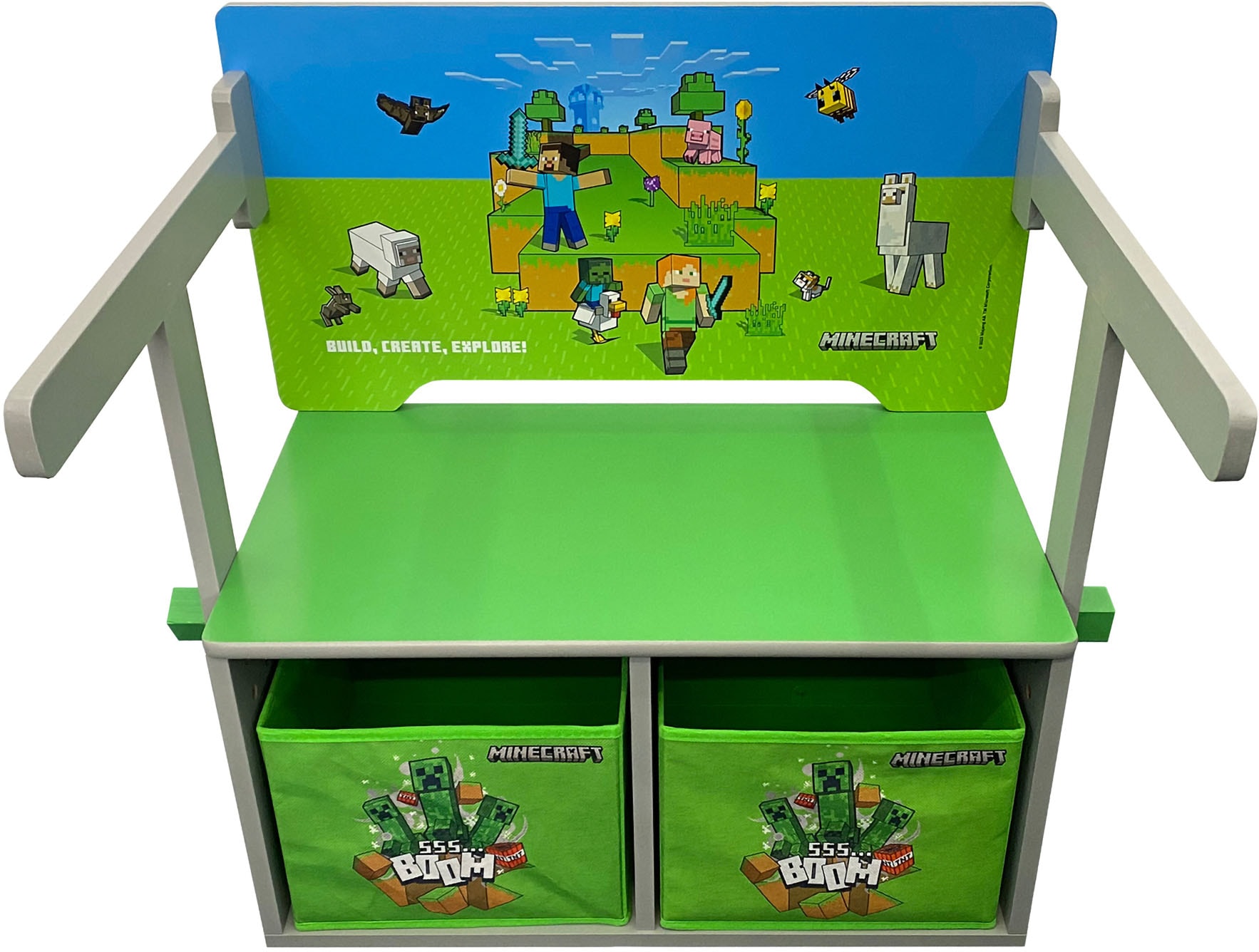 Phoenix Banc »Minecraft Spielbank« 3 cuis tlg. repliable en banc de jeu avec table