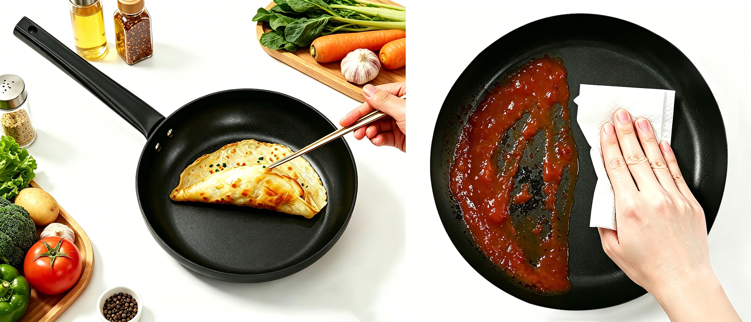 Hanseatic Poêle à frire »ALU BASIC« Aluminium 1 tlg. Poêle avec revêtement antiadhésif, pour tous types de cuisinières, y compris induction