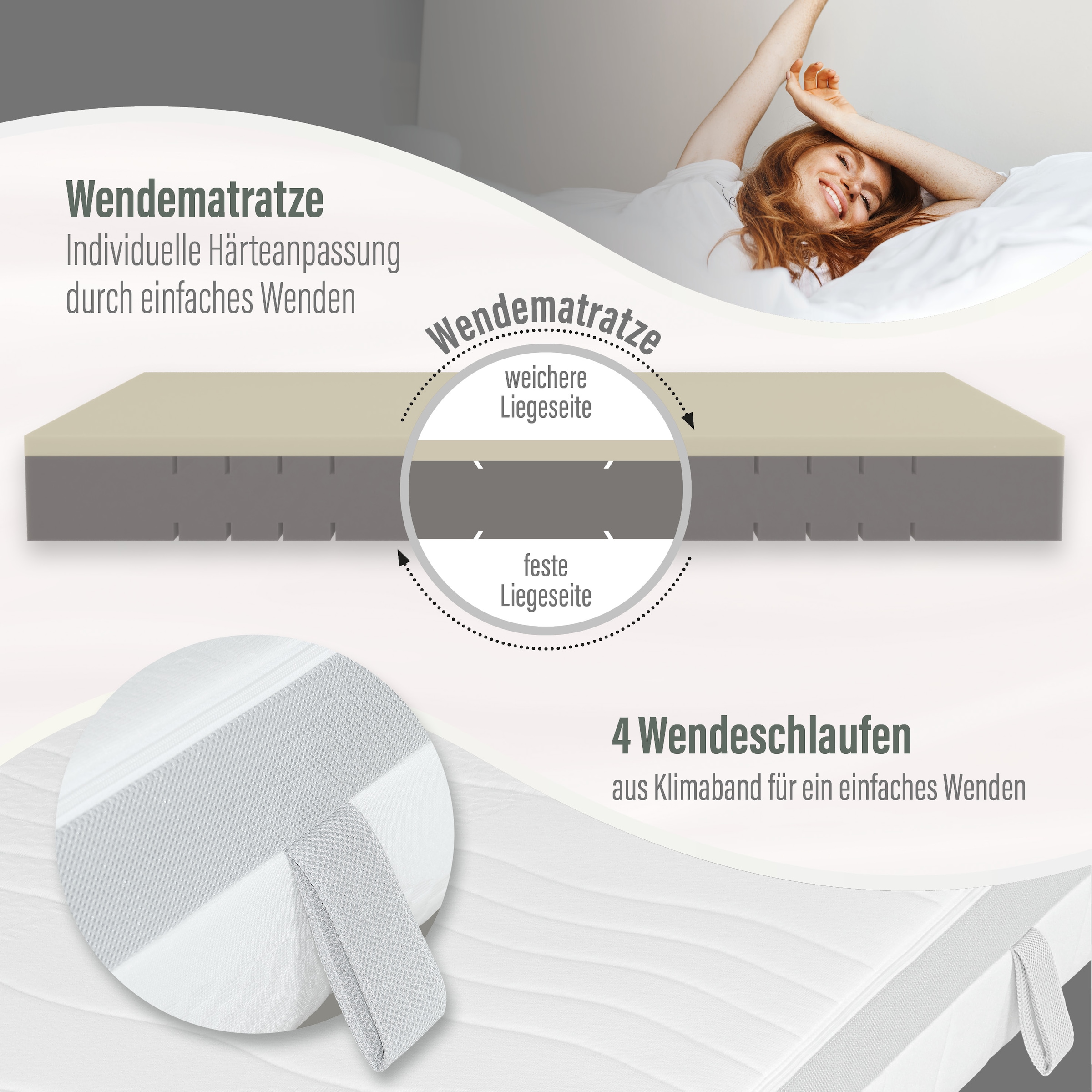 Beco Hybridschaum-Matratze »Feel Like Latex ONE KS - GOLD, Matratze 90x200 cm, 140x200 cm und mehr« 21 cm hoch 1 cuis tlg. Ergonomischer Hybridschaum mit komfortabler Feel Like Latex Auflage