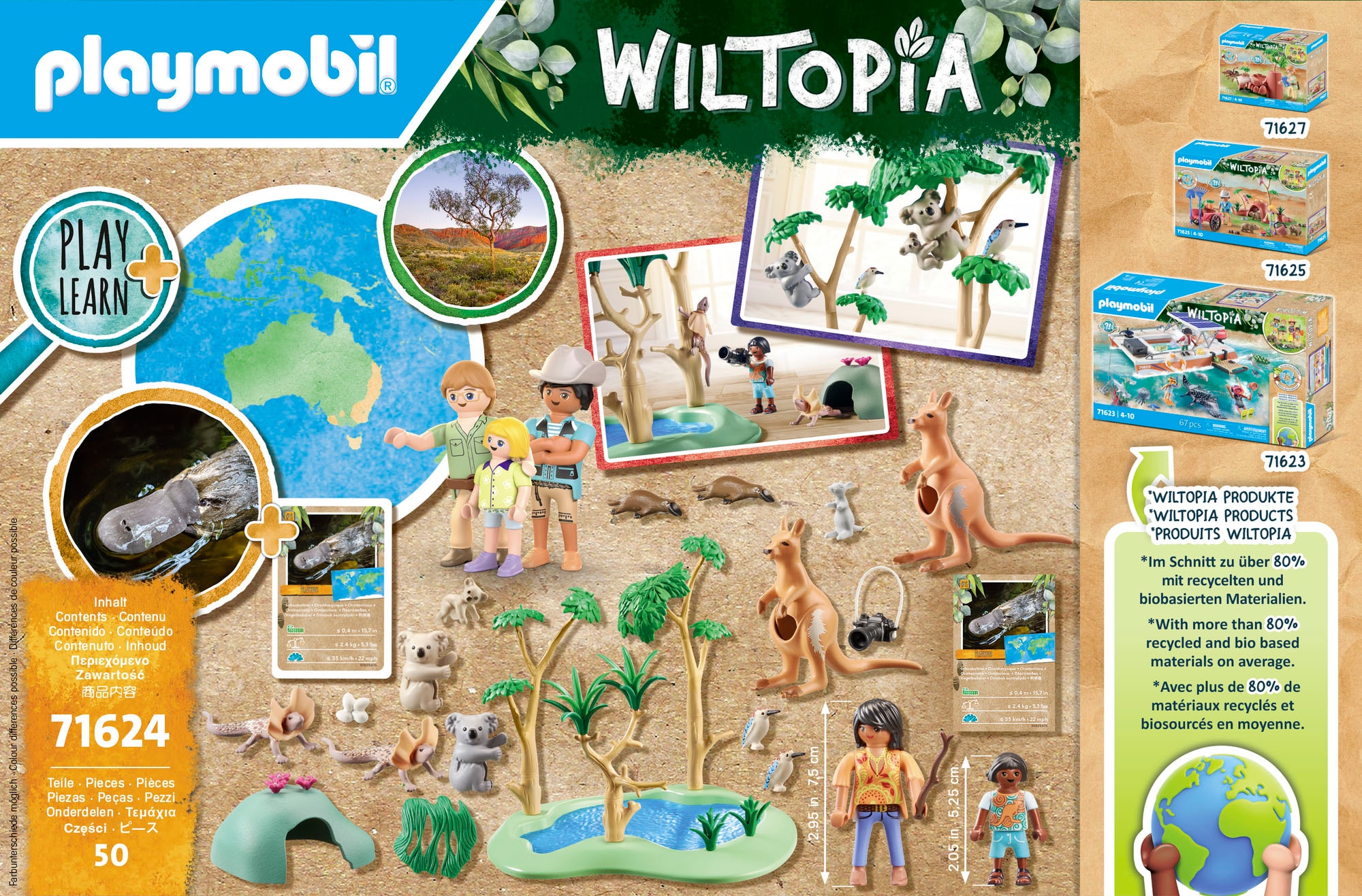 Playmobil® Jeu de construction »Korallenriff Plattform (71623), Wiltopia« Made in Europe