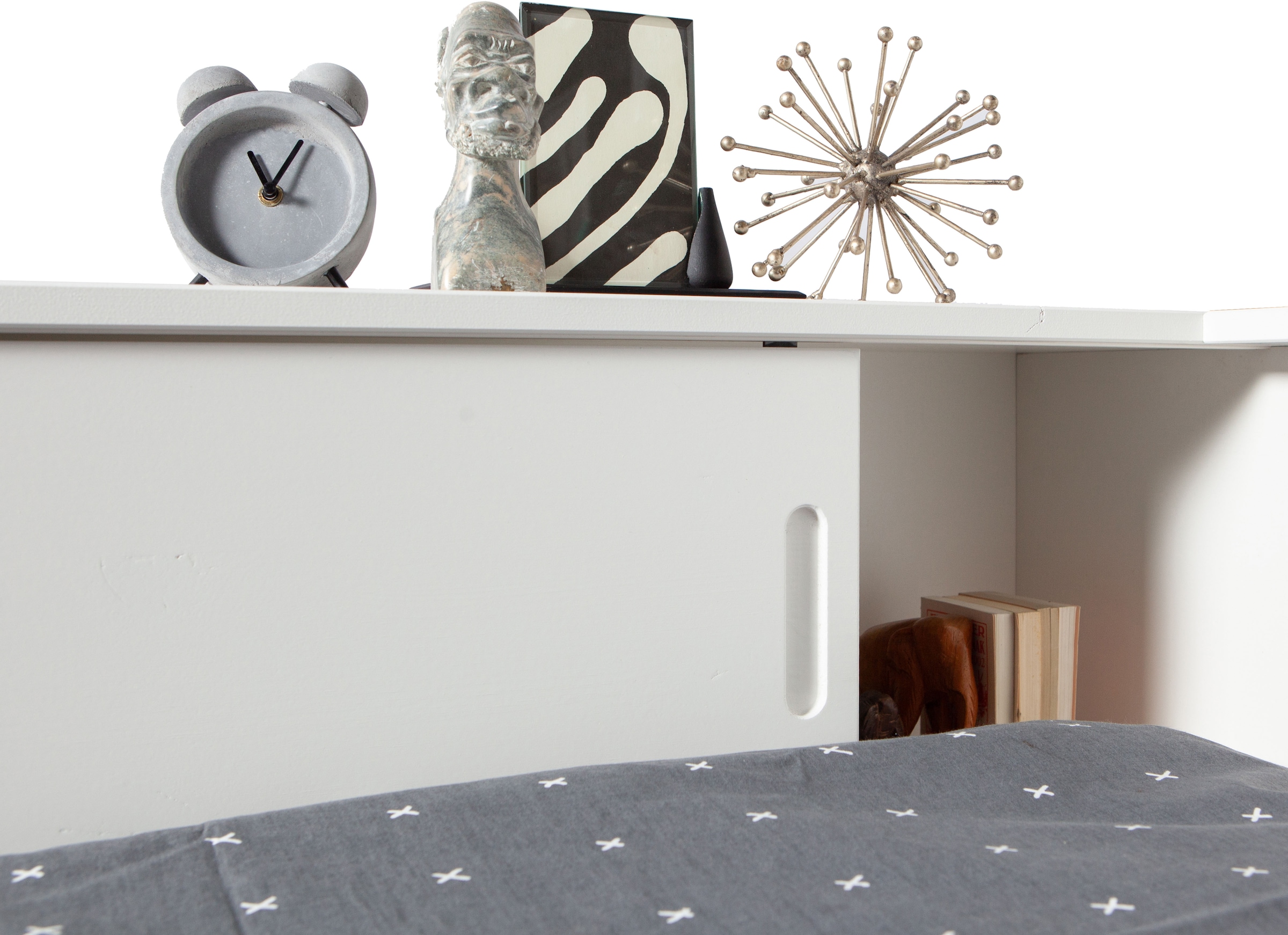 WOOOD Stauraumbett »Connect FSC®-Kiefernholz mit Schiebetür und Stauraum 213x118x60 cm« Einfach zu montierbar, Matratzenmass 90x200 cm, Pfleiglicht