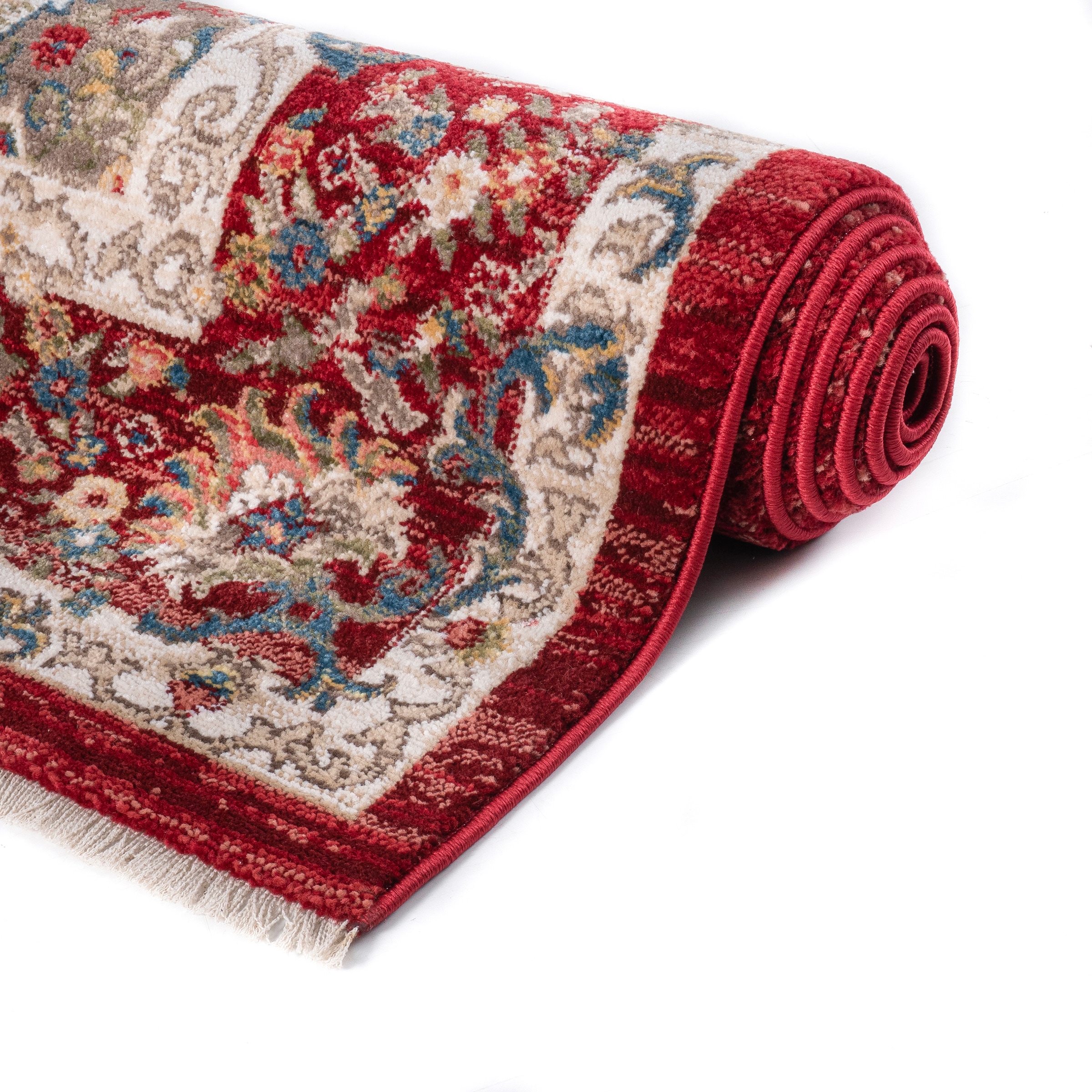 GOODproduct Teppich »Molvio, mit & ohne Fransen« rechteckig 18 mm Höhe Orient-Optik, Vintage Design, weich, Wohnzimmer, Schlafzimmer