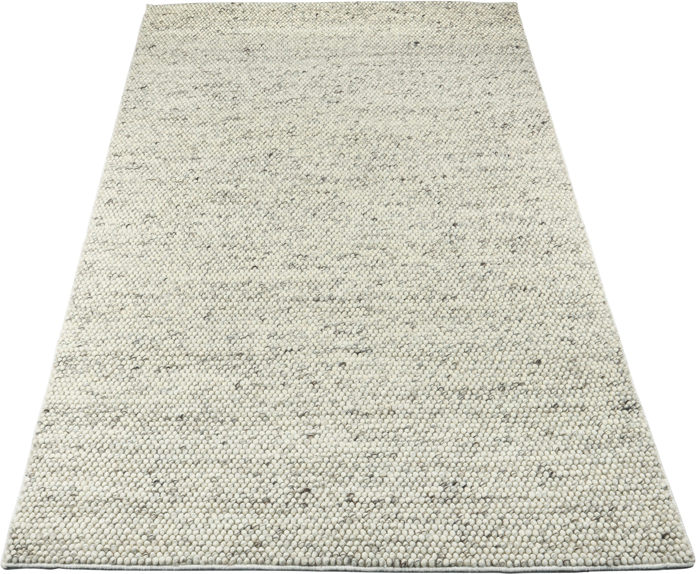 GOODproduct Tapis en laine »Wolly, Wolle« Rectangulaire 14 mm Höhe handgewebt, Handweb Teppiche, Wohnzimmer, Schlafzimmer, Esszimmer