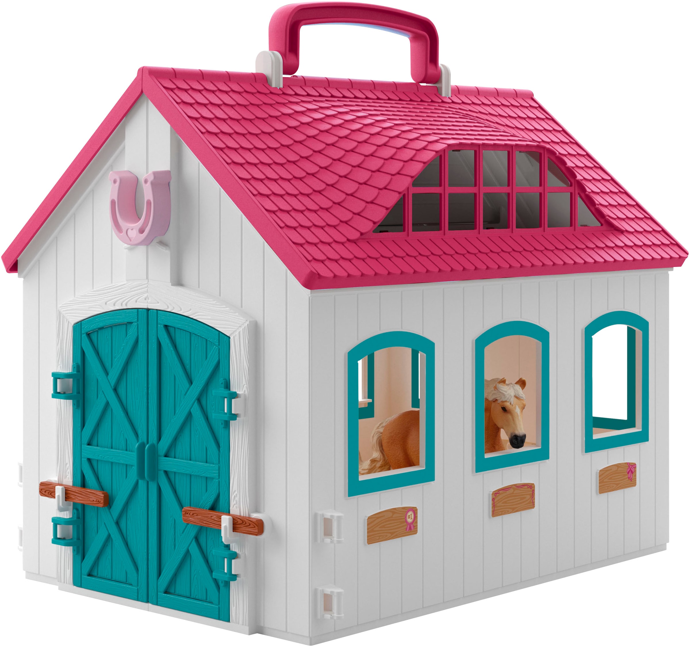 Schleich® Spielwelt »HORSE CLUB, Offenstall -Kleines Hufeisen (42703)« Made in Europe