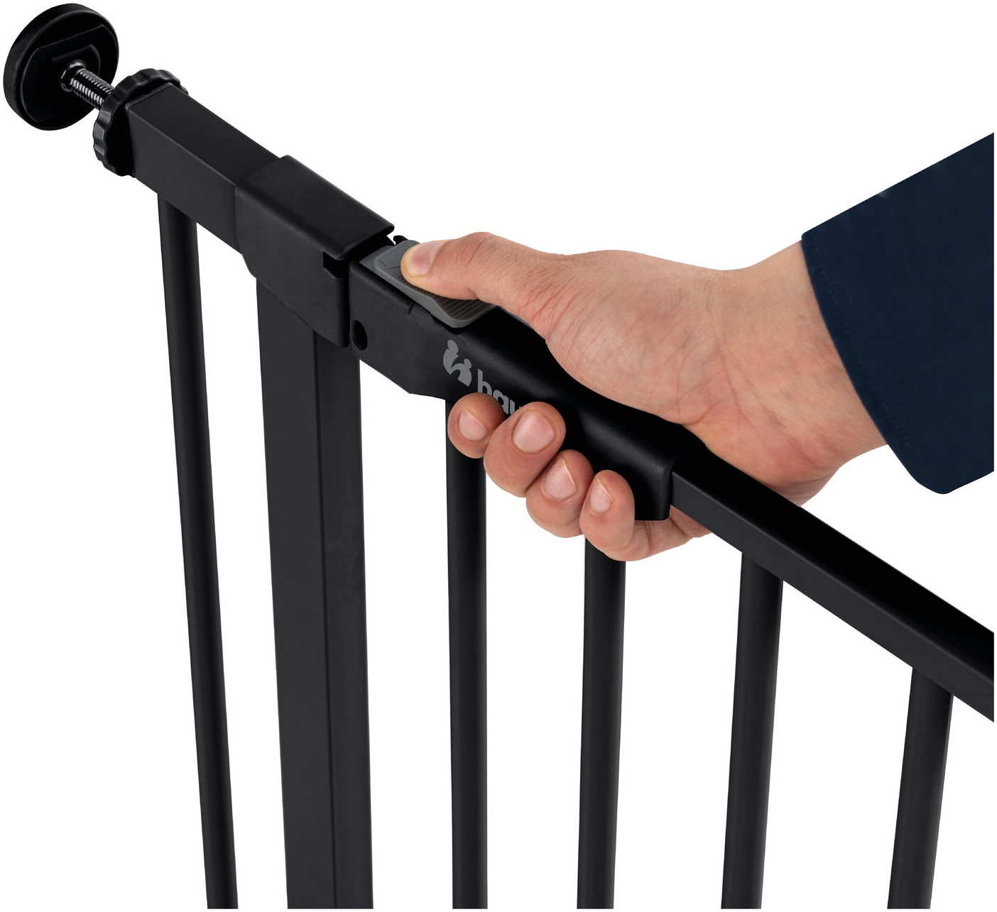 Hauck Türschutzgitter »Clear Step Autoclose 2, Black« auch als Treppenschutzgitter verwendbar; 75-80, flacher Durchgang