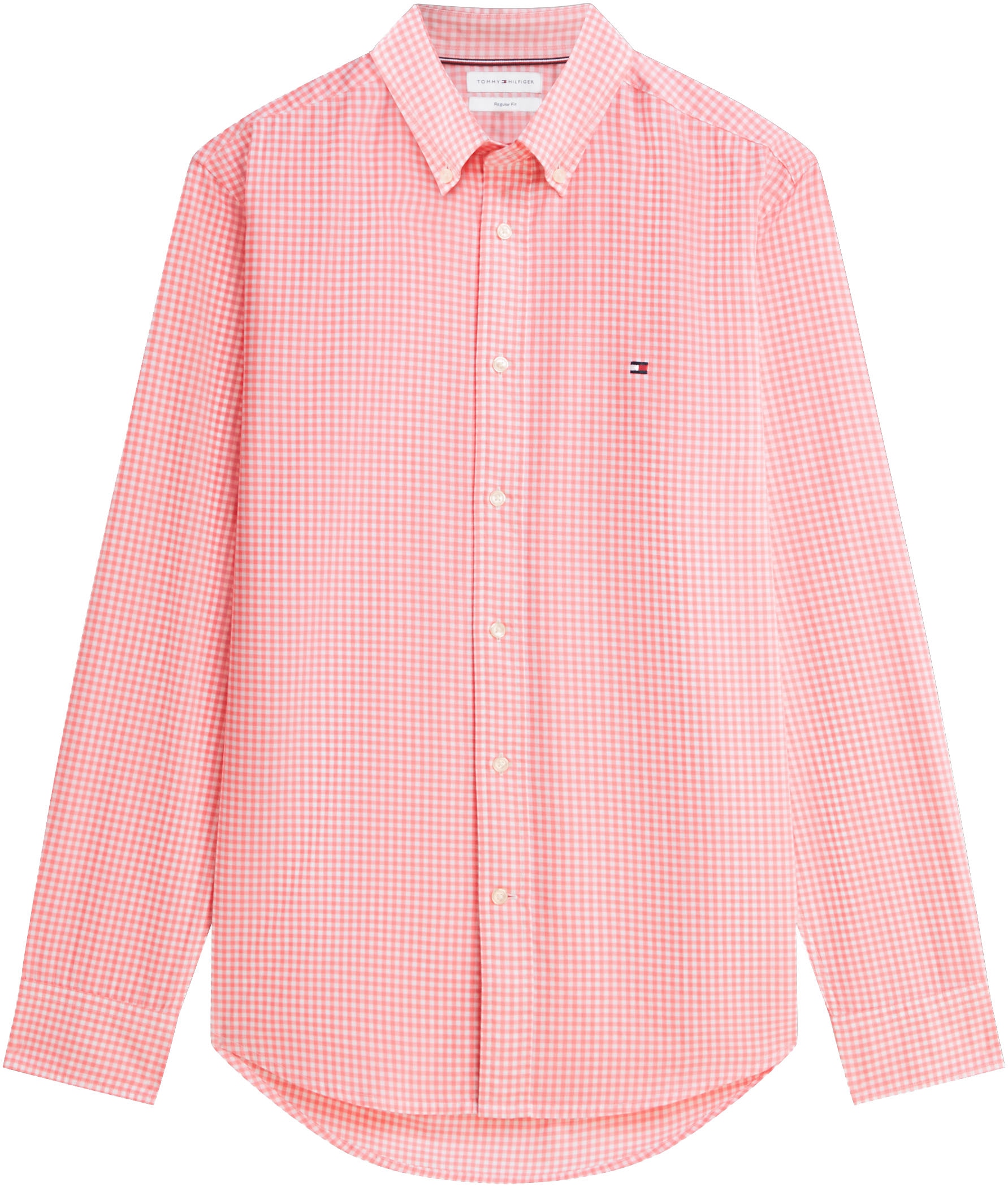 Tommy Hilfiger Chemise à manches longues »FLEX POPLIN GINGHAM SHIRT« Coupe régulière en coton Flex Gingham