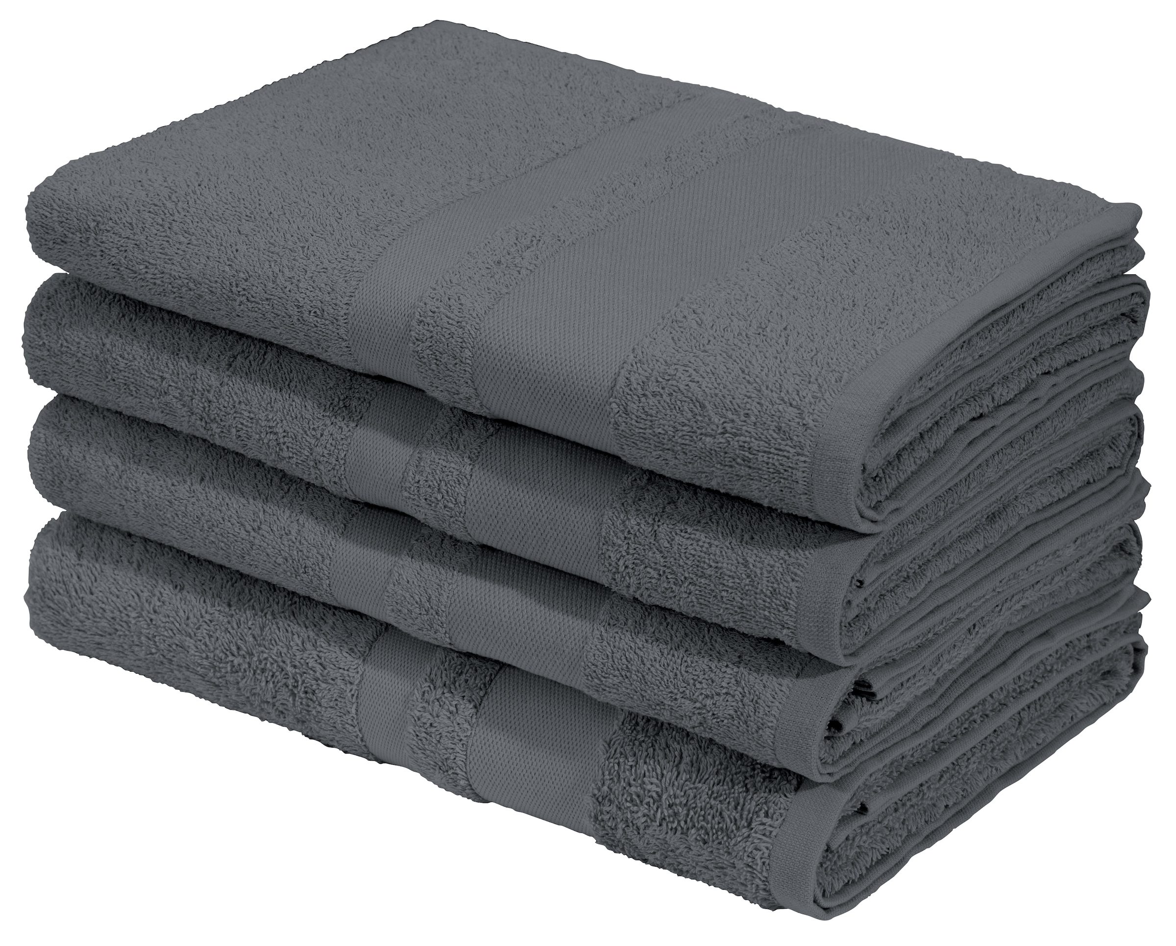 GOODproduct Duschtücher »Vanessa, 4 Duschtücher, 70x140cm, in Standard- und Premium-Qualität« Handtücher mit Bordüre, 100% Baumwolle, einfarbig, weich