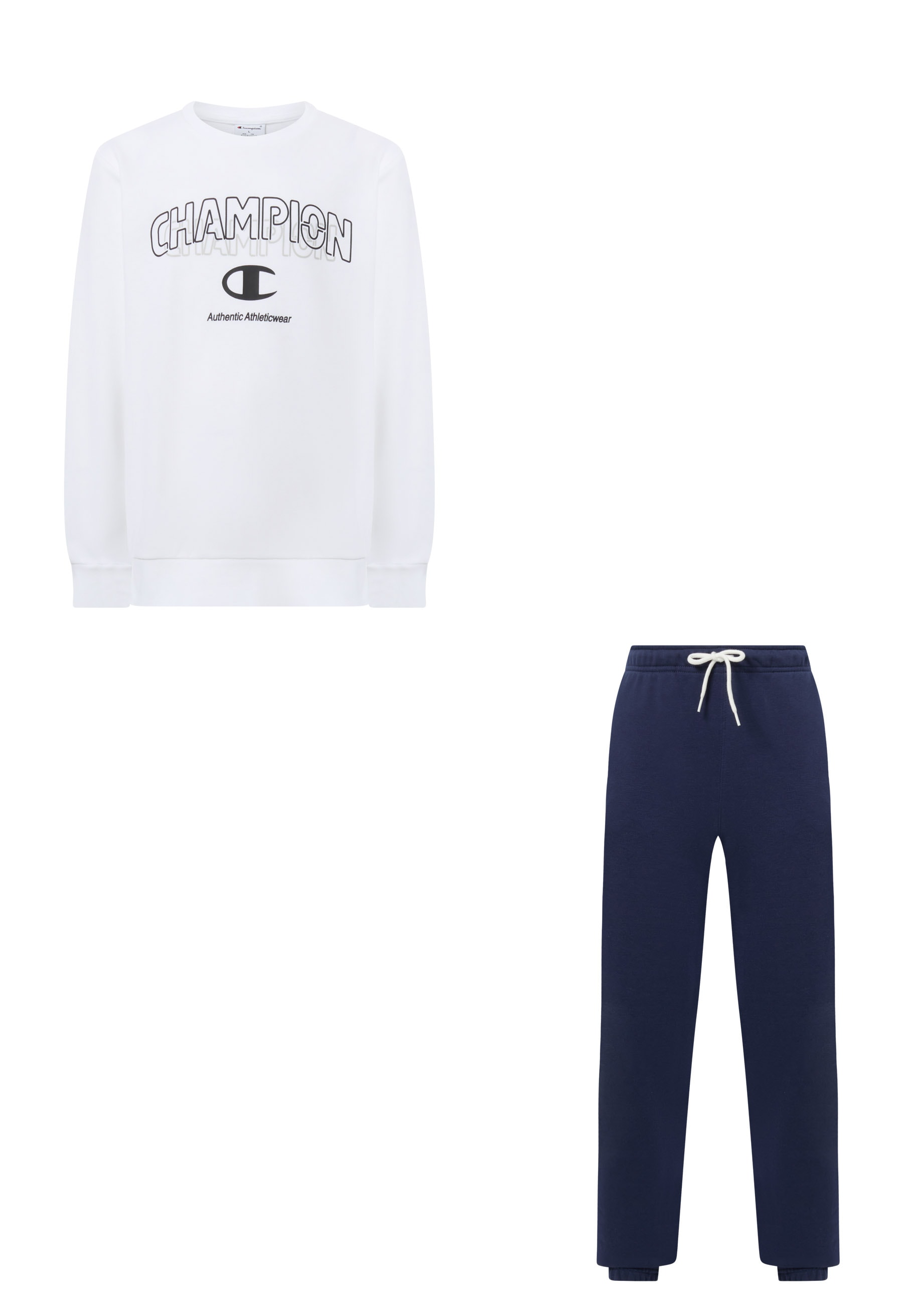 Champion Jogginganzug »Graphic Terry Crewneck Sweatsuit« 2 tlg. für Kinder, sportlicher Stil, weiches Material