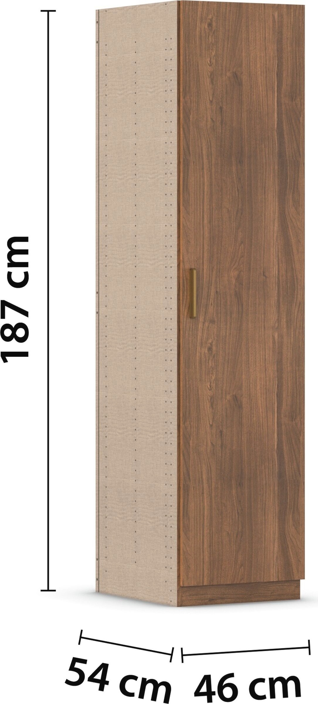 GOODproduct Kleiderschrank »ANBAUELEMENT nur geeignet für vorhandene Schränke WELTNEUHEIT ZELLARA« PATENTIERTES SCHNELLMONTAGESYSTEM Griff Goldfarben MADE IN GERMANY