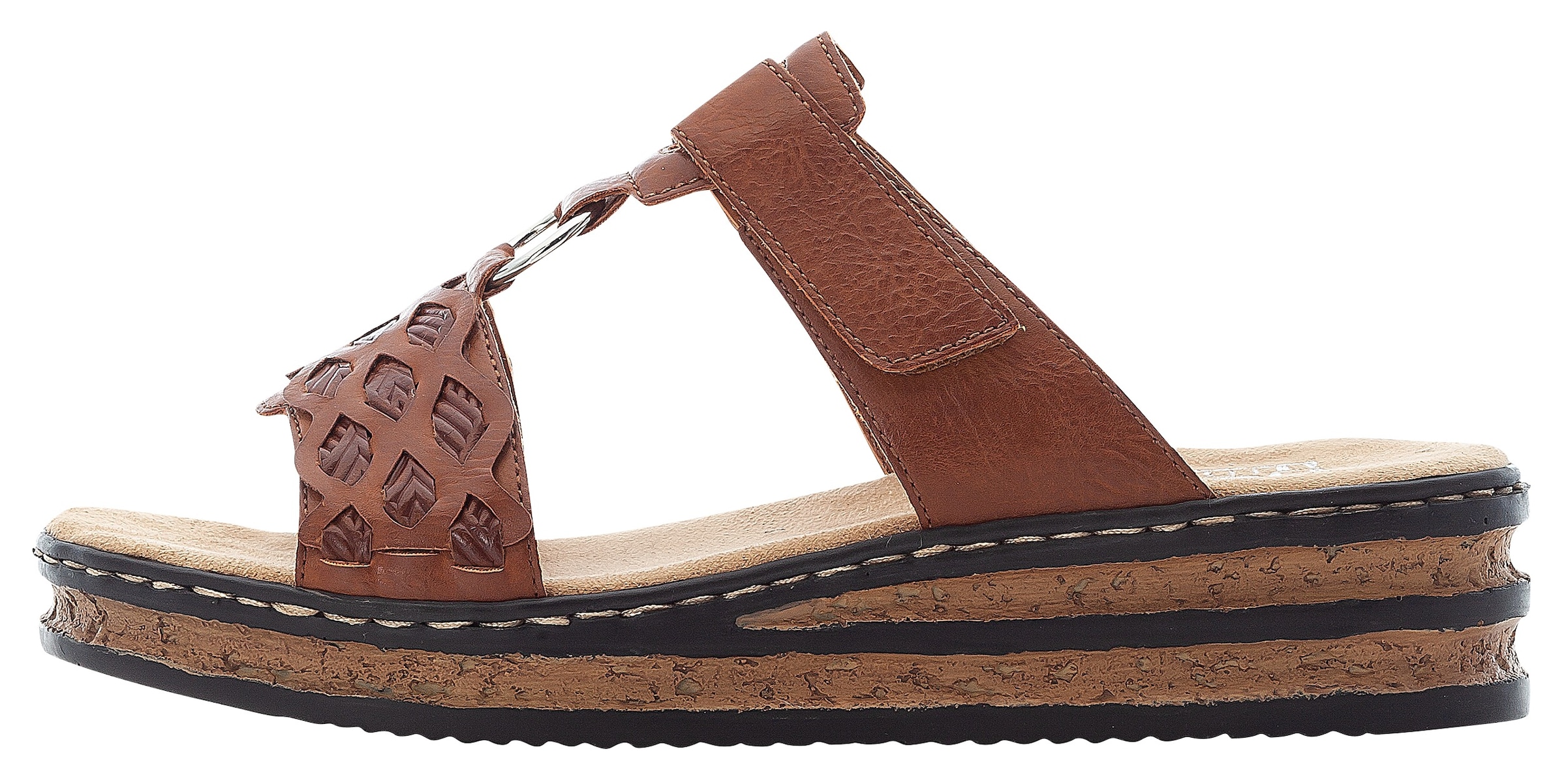 Rieker 1100000002199  Keilabsatz, Sommerschuh, Schlappen mit Riemchen in Flechtoptik