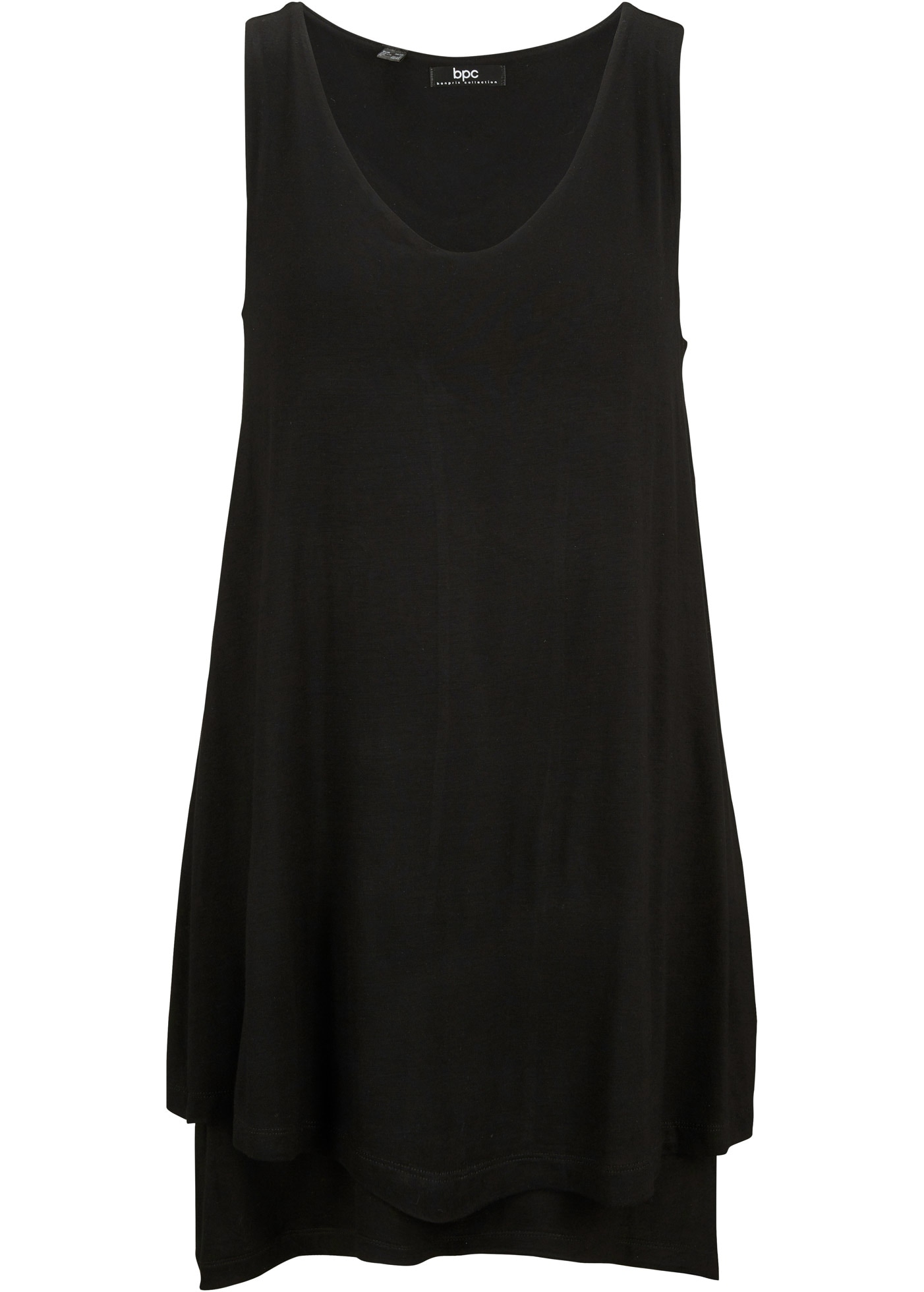bonprix Longtop »Doppellagiges Long-Top aus Viskose-Mix« A-Linie Passform, doppellagiges Design, mit V-Ausschnitt, ärmellos