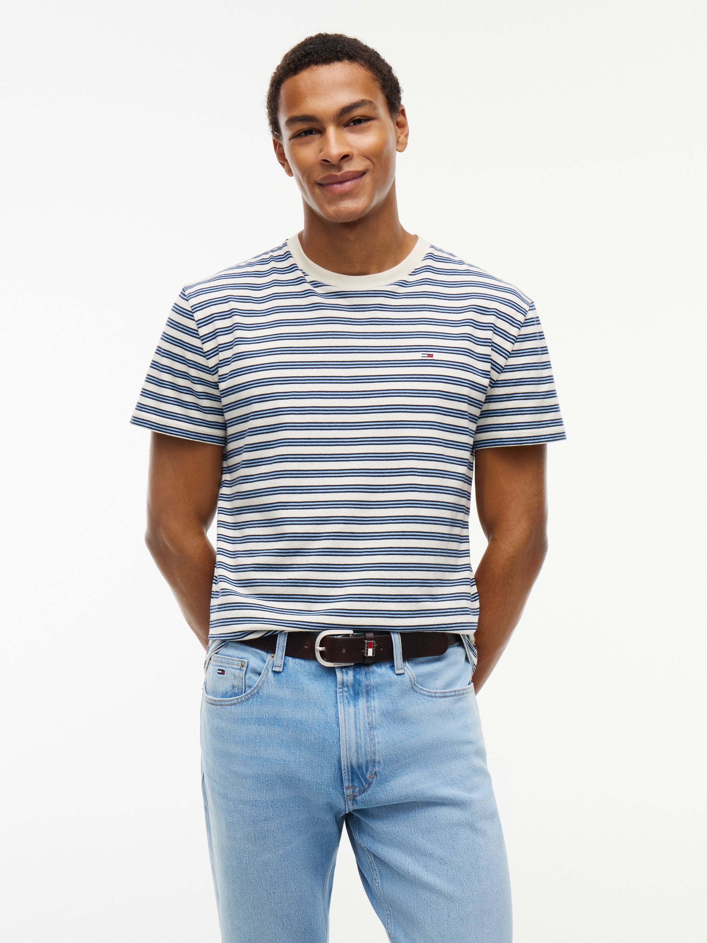 Tommy Jeans Ceinture en cuir »TJM RYAN 3.5« Taille ajustable avec finition grainée