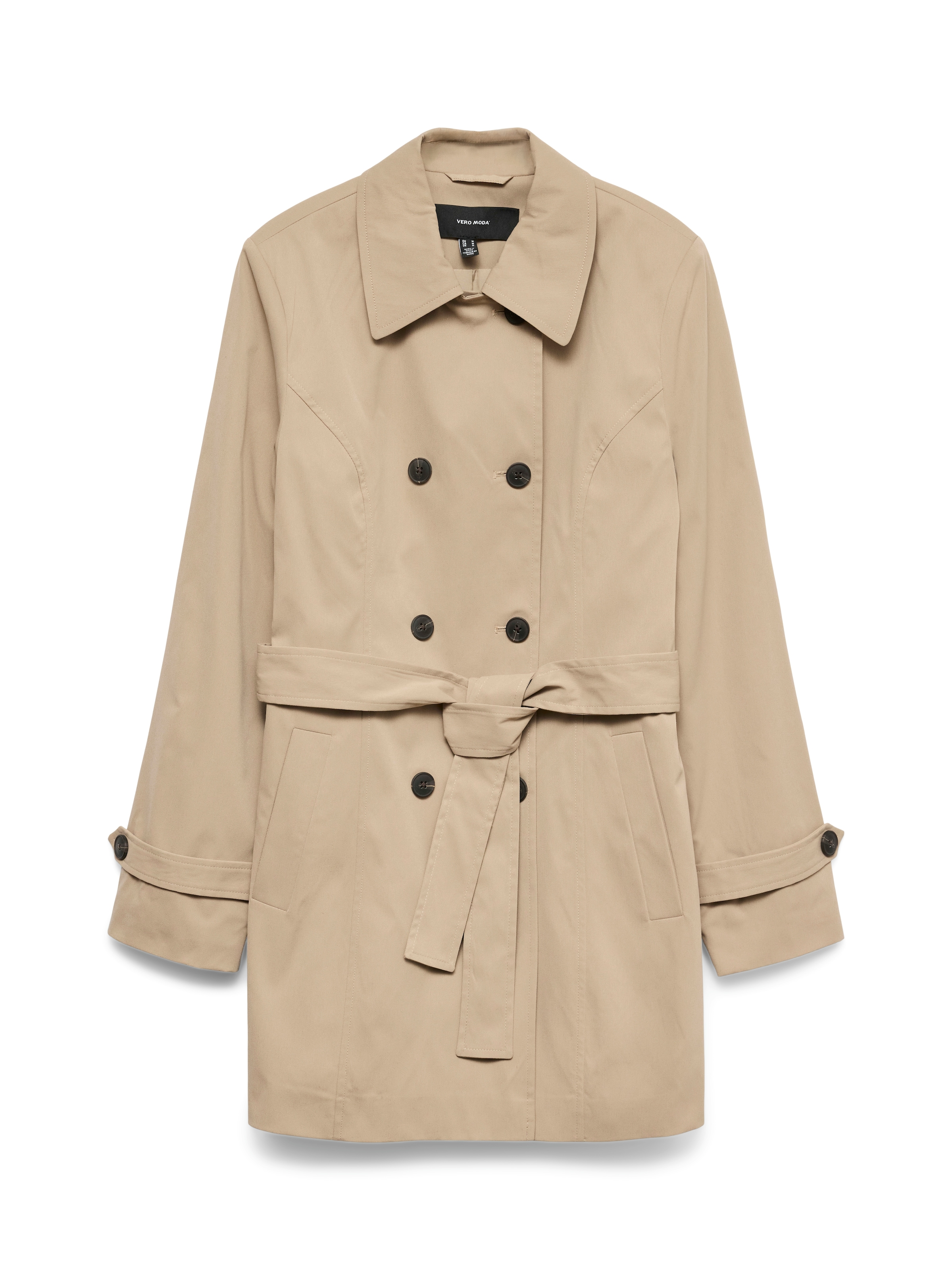 Vero Moda Trench-coat »VMCHELSEA OLIVIA TRENCHCOAT NOOS« kurzer 2-Reiher mit abnehmbarem Bindegürtel