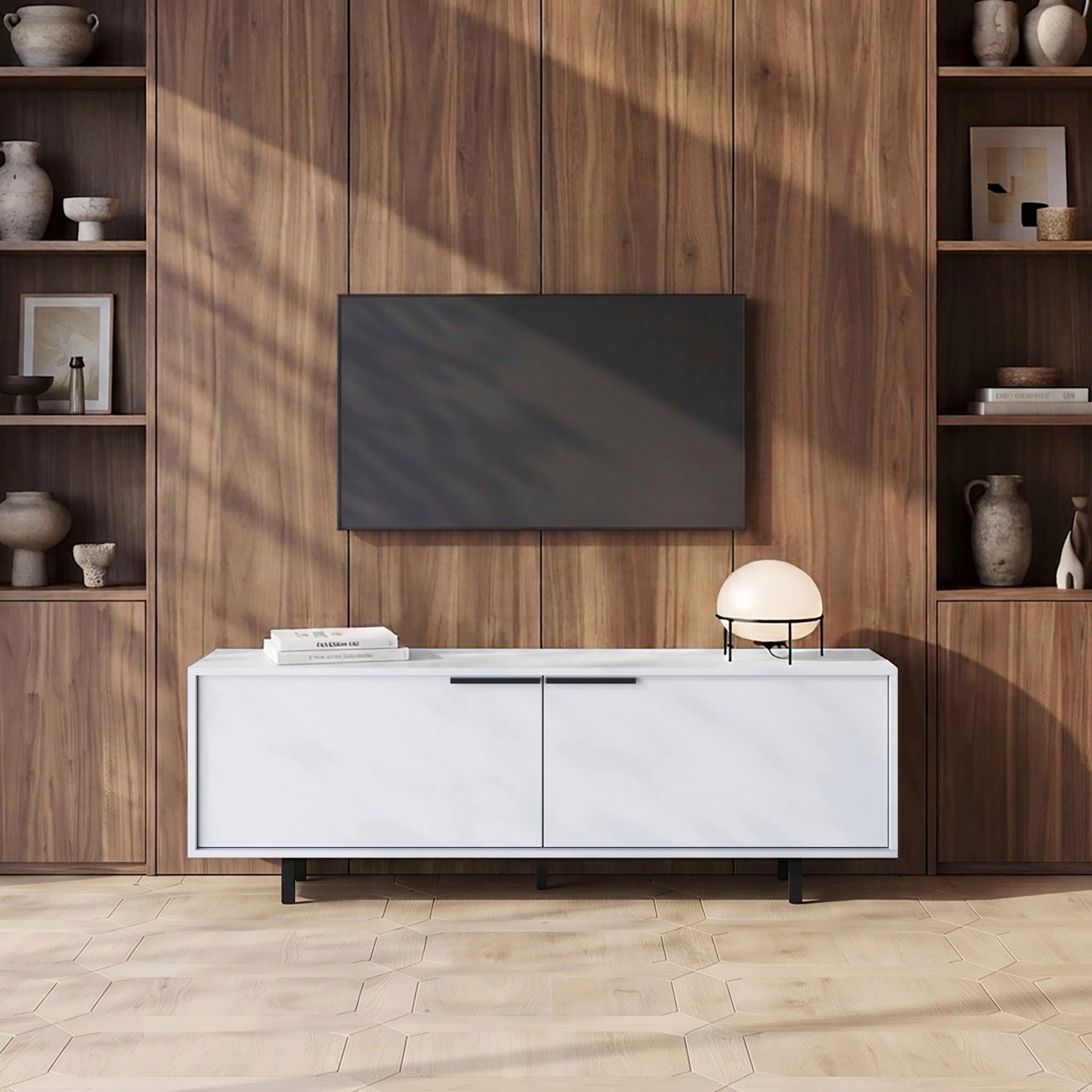 GOODproduct Lowboard »Dinant« TV-Kommode mit 2 Klappen, Kabeldurchführung, Breite 150 cm, Höhe 50 cm