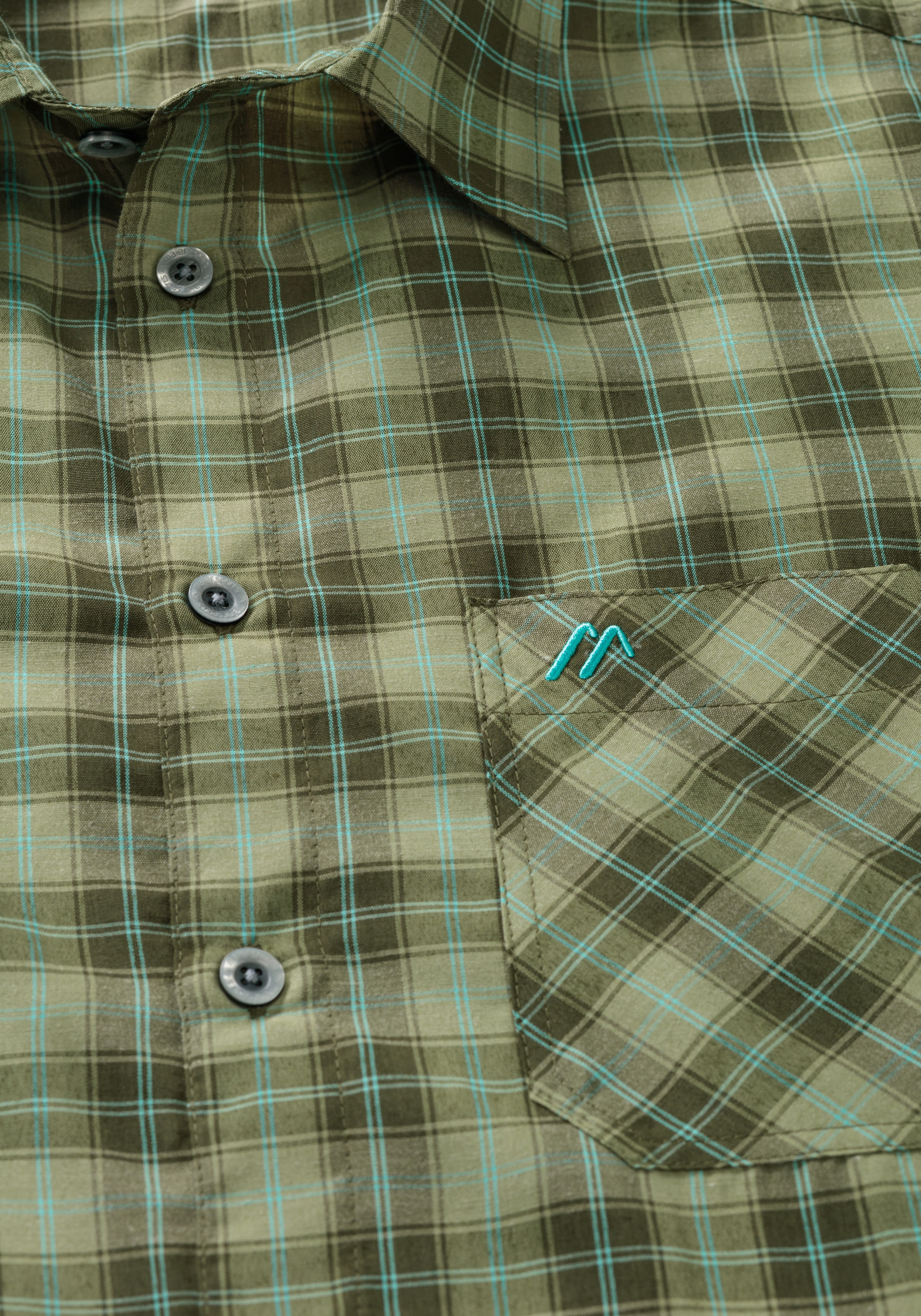 Maier Sports Chemisier fonctionnel »Mauro« Kariertes Kurzarm-Hemd für Wandern, Reisen und Freizeit