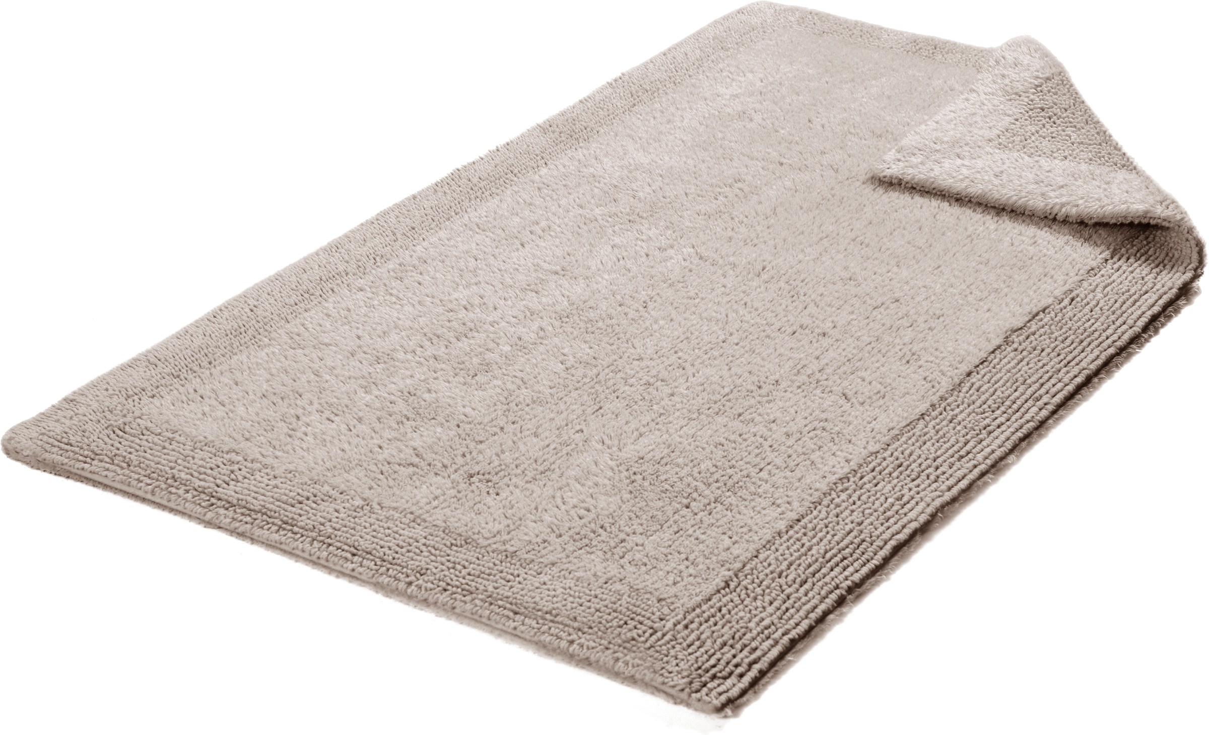 GOODproduct Tapis de bain »Kapra, Badvorleger, Badezimmer Teppich« Höhe 14 mm Résistant | compatible chauffage au sol | utilisable des deux côtés avec bordure, tapis de bain, tapis de bain, coton